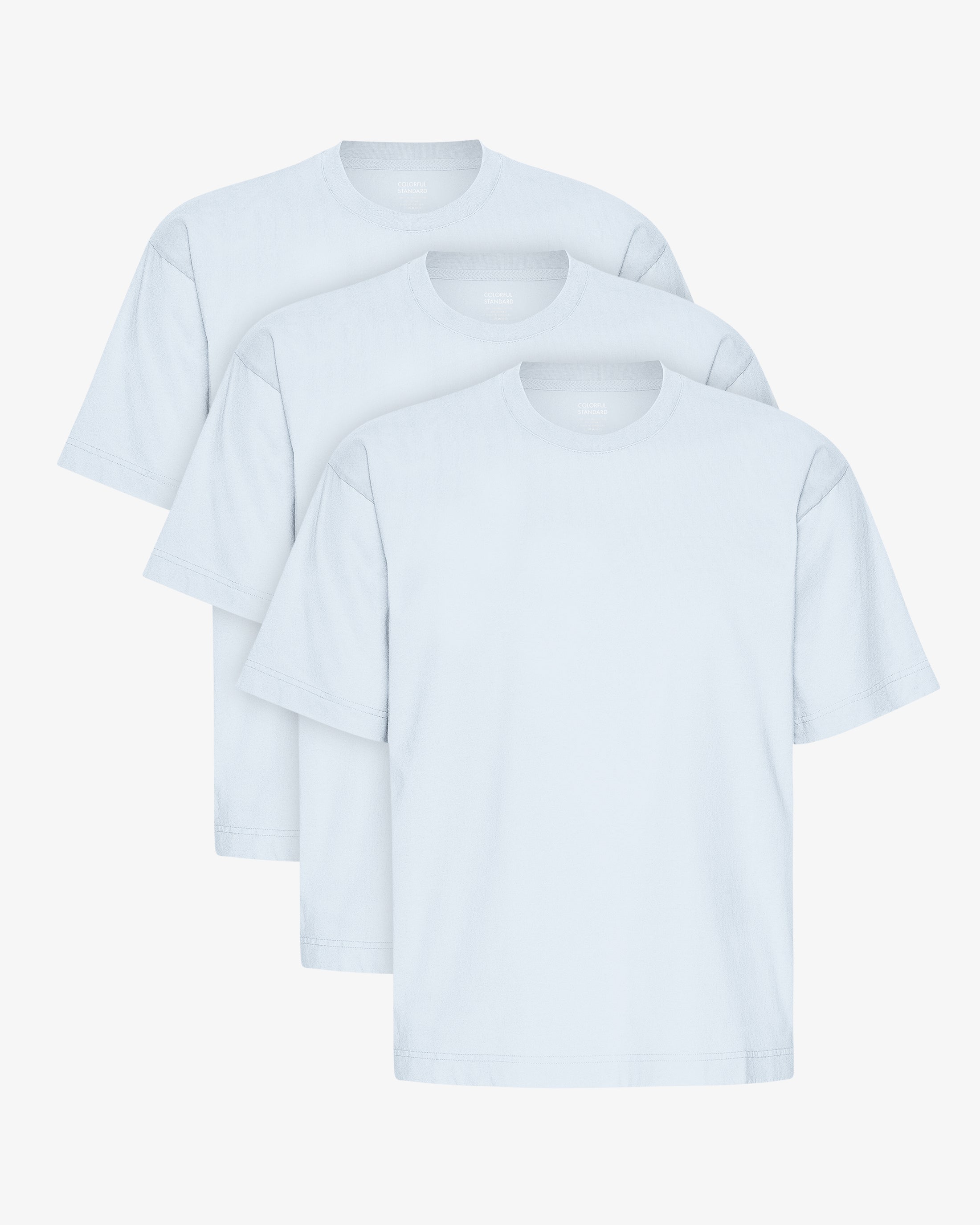 Oversized Organic T-Shirt - Polar Blue (3-Pack)