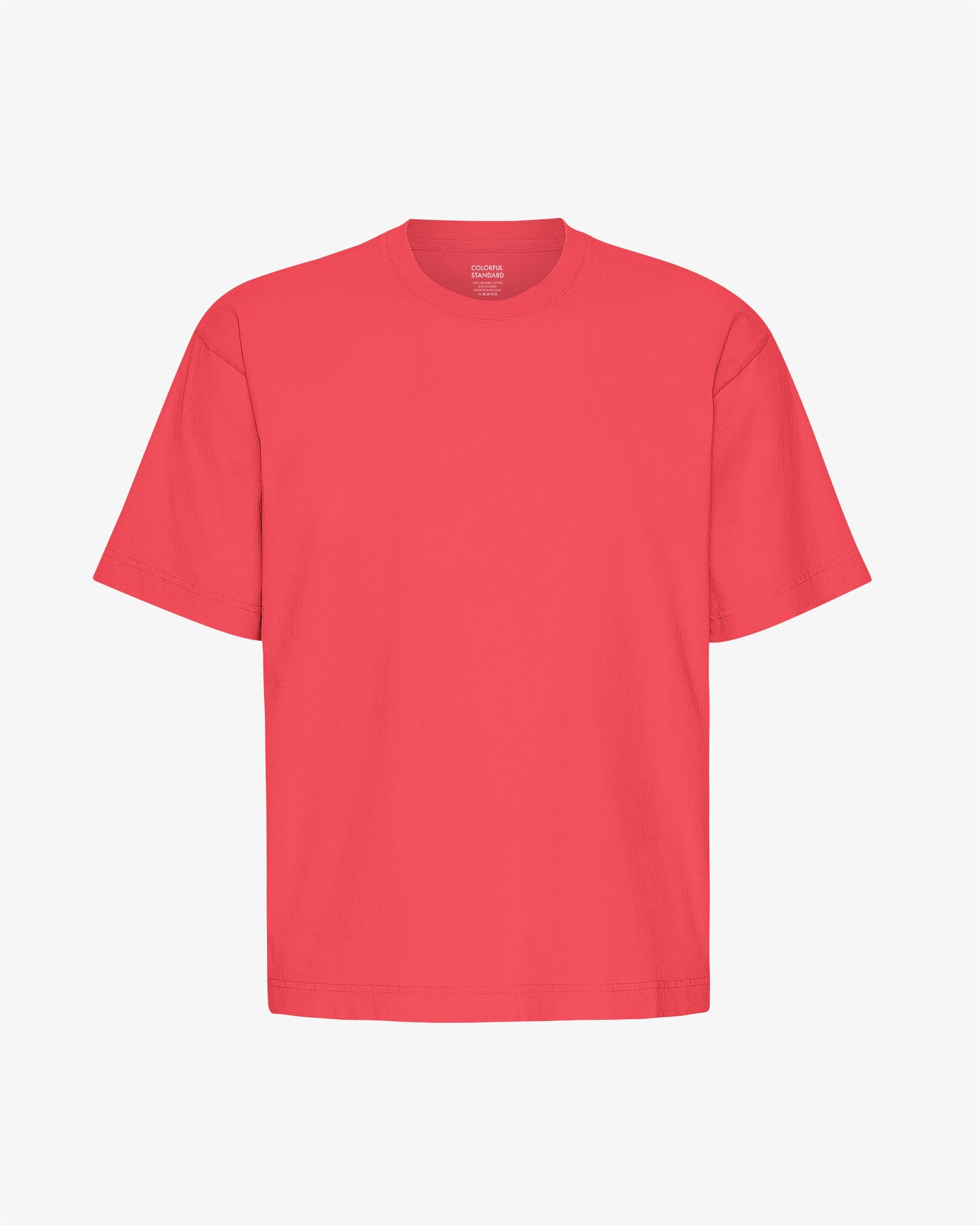 Oversized Organic T-Shirt - Red Tangerine