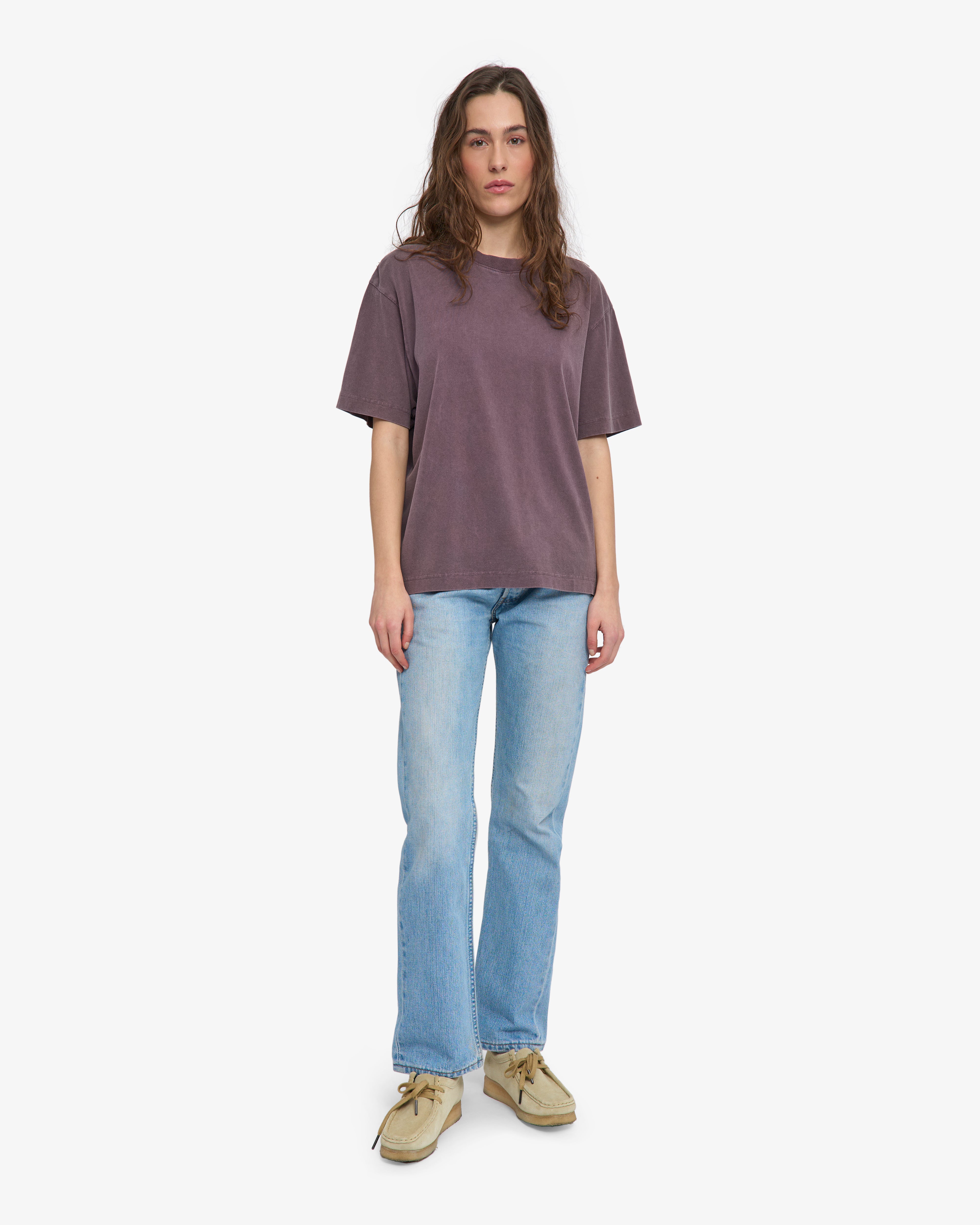 Oversized Organic T-Shirt - Faded Grape
