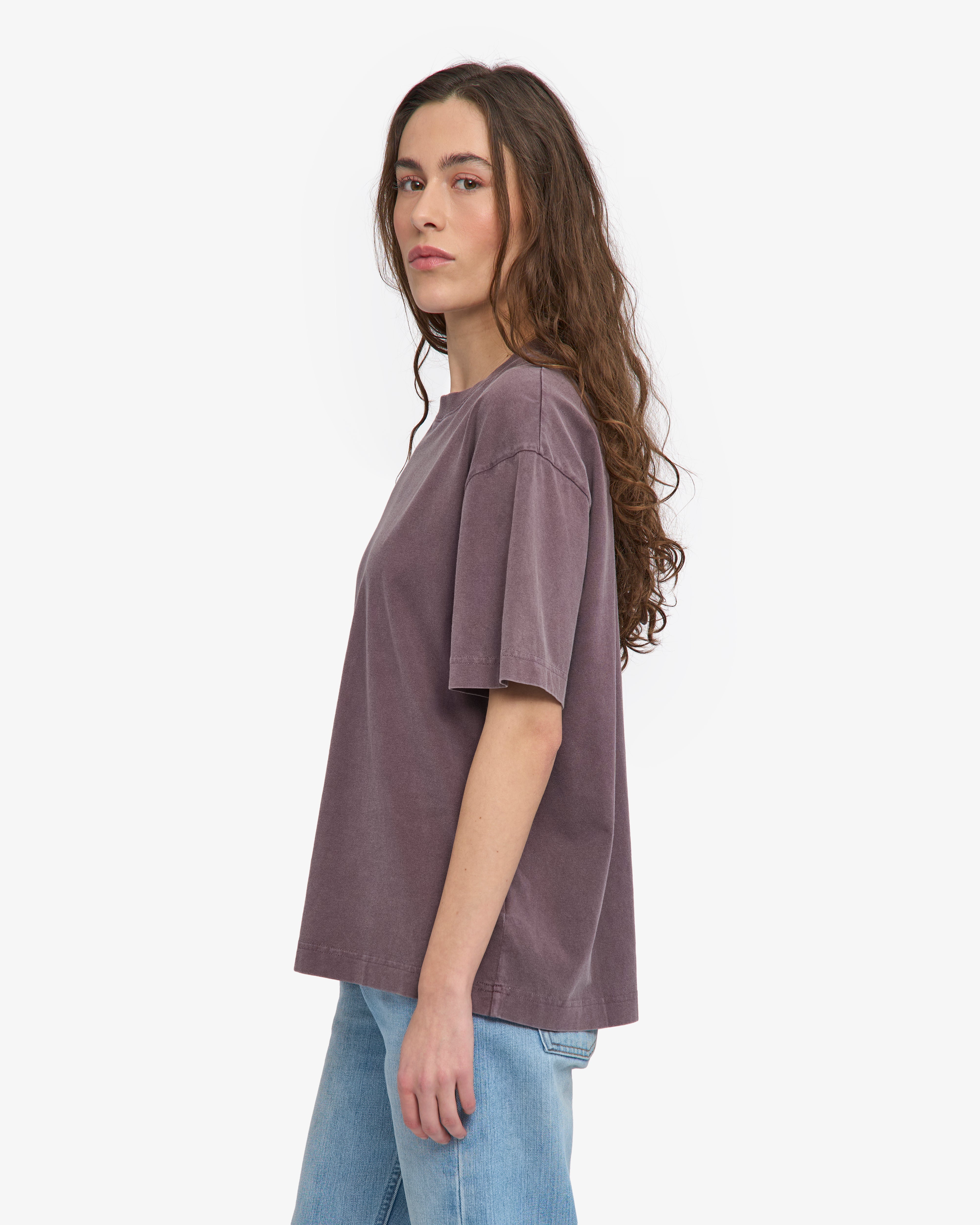 Oversized Organic T-Shirt - Faded Grape