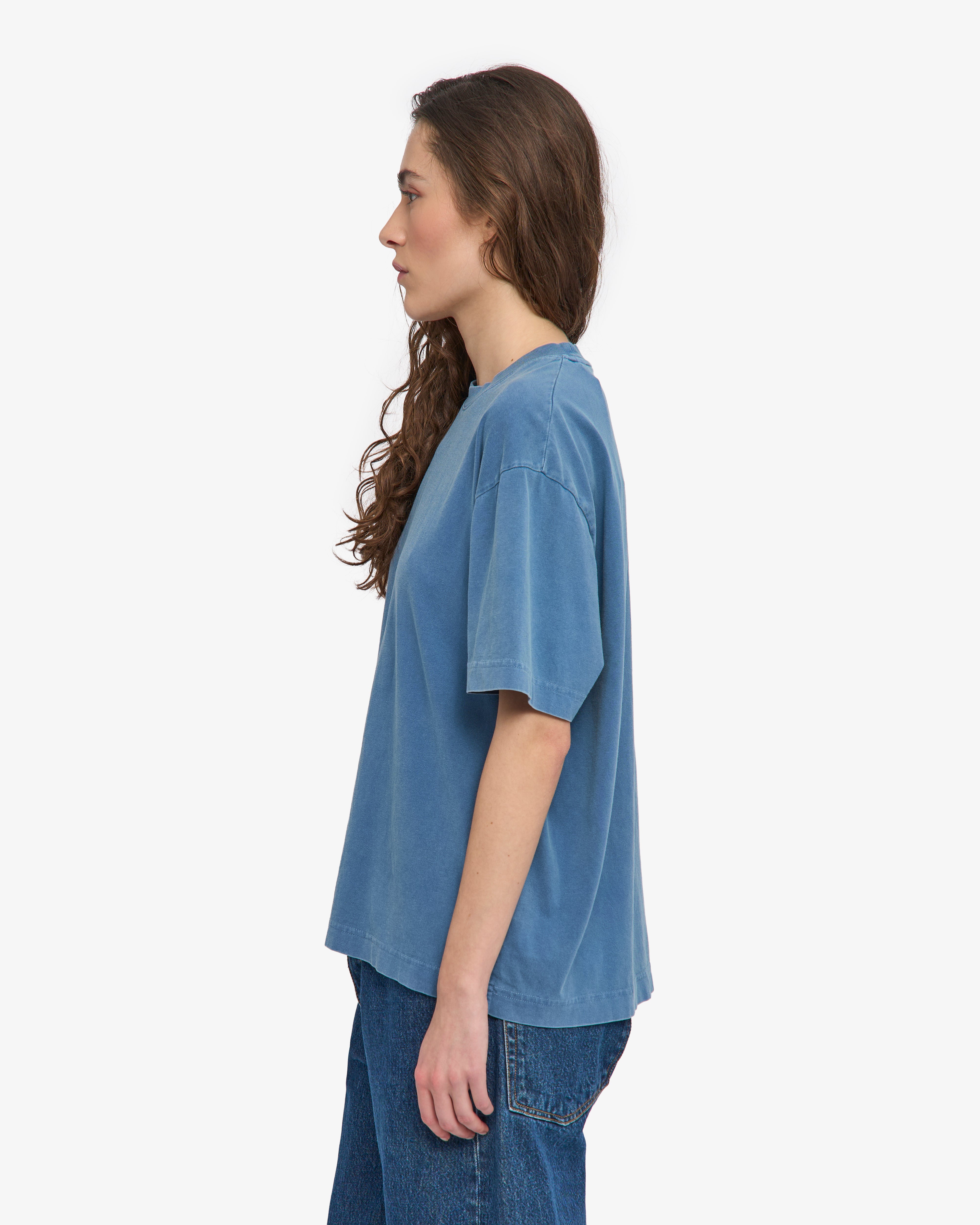 Oversized Organic T-Shirt - Faded Indigo