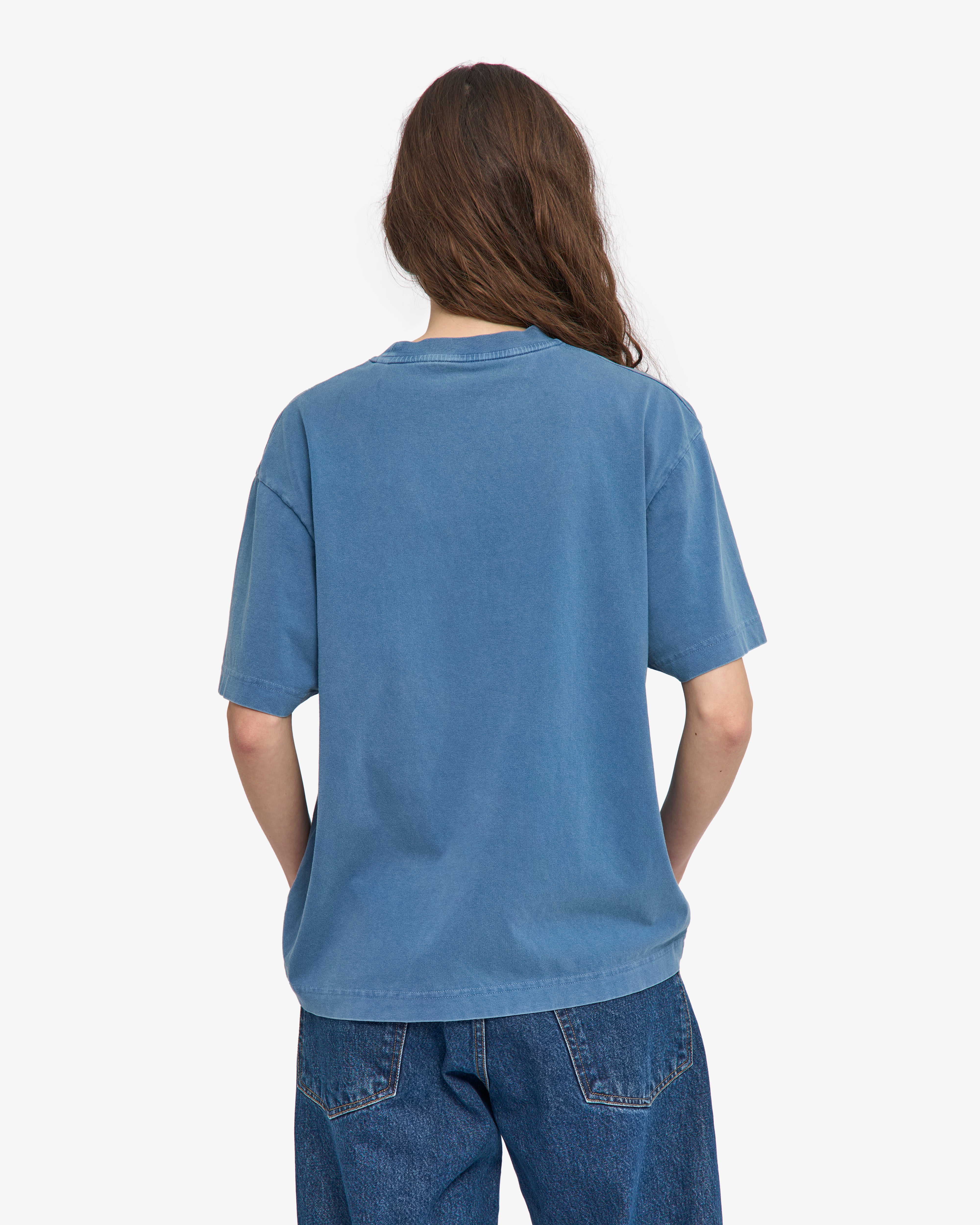 Oversized Organic T-Shirt - Faded Indigo