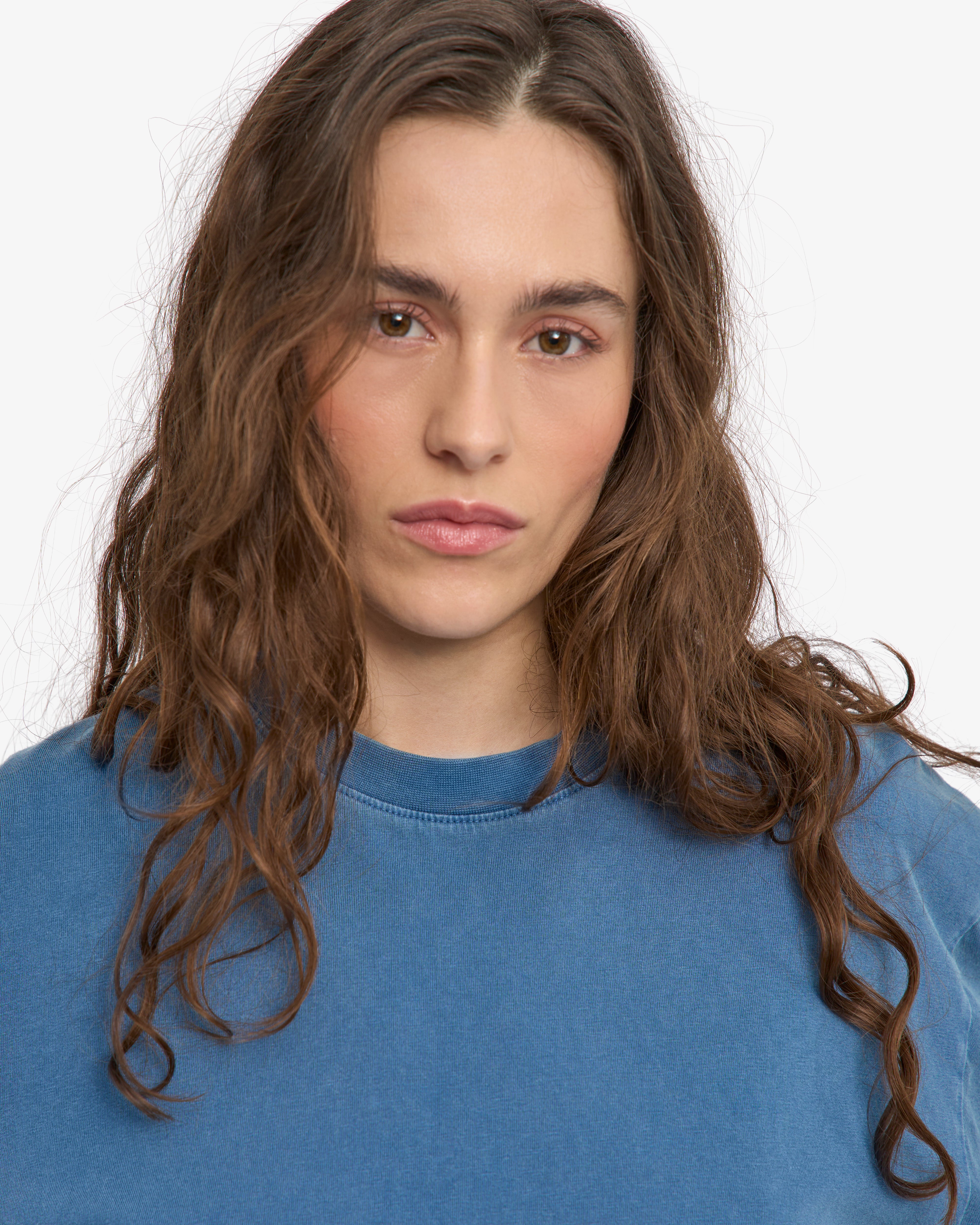 Oversized Organic T-Shirt - Faded Indigo
