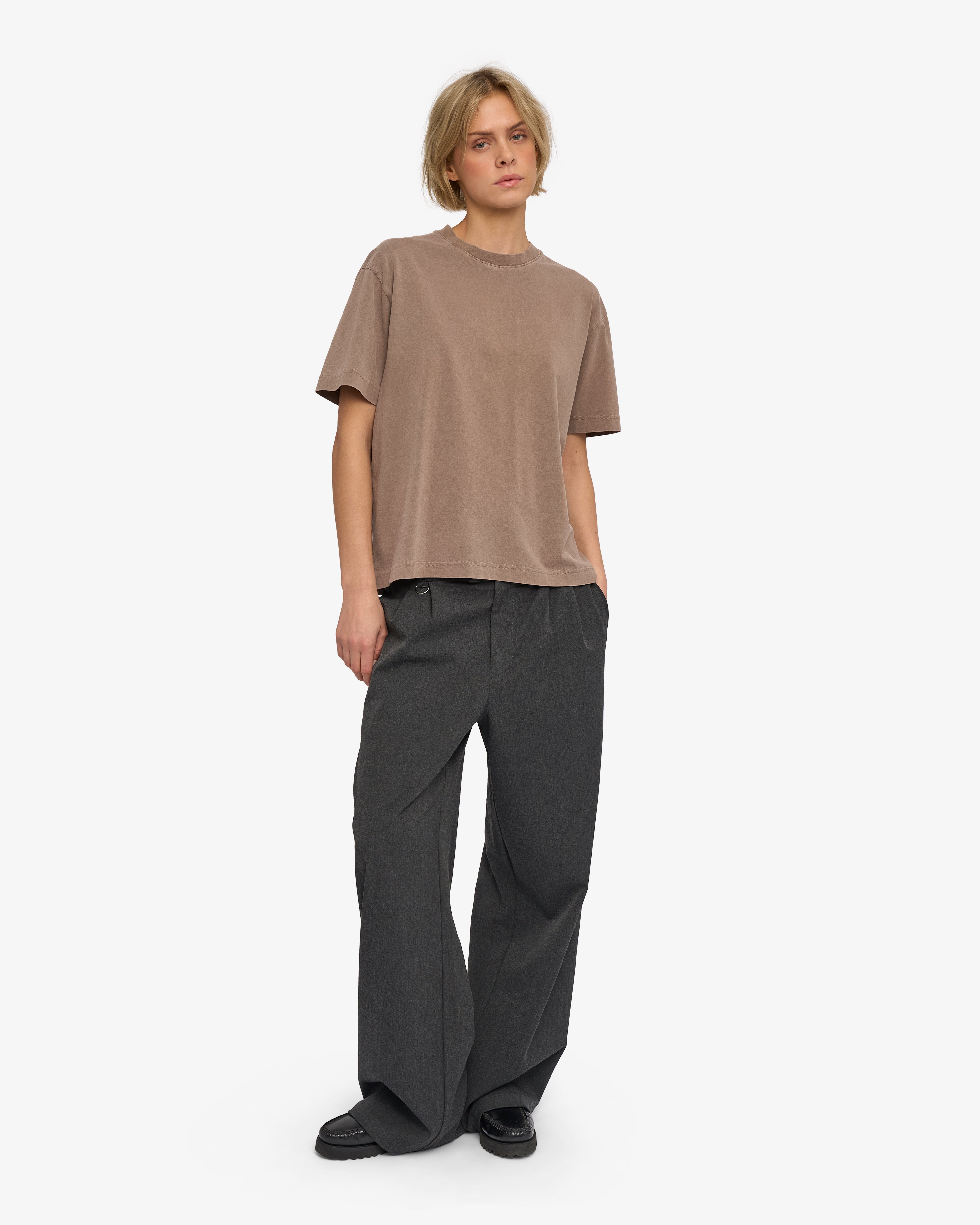 Oversized Organic T-Shirt - Faded Khaki