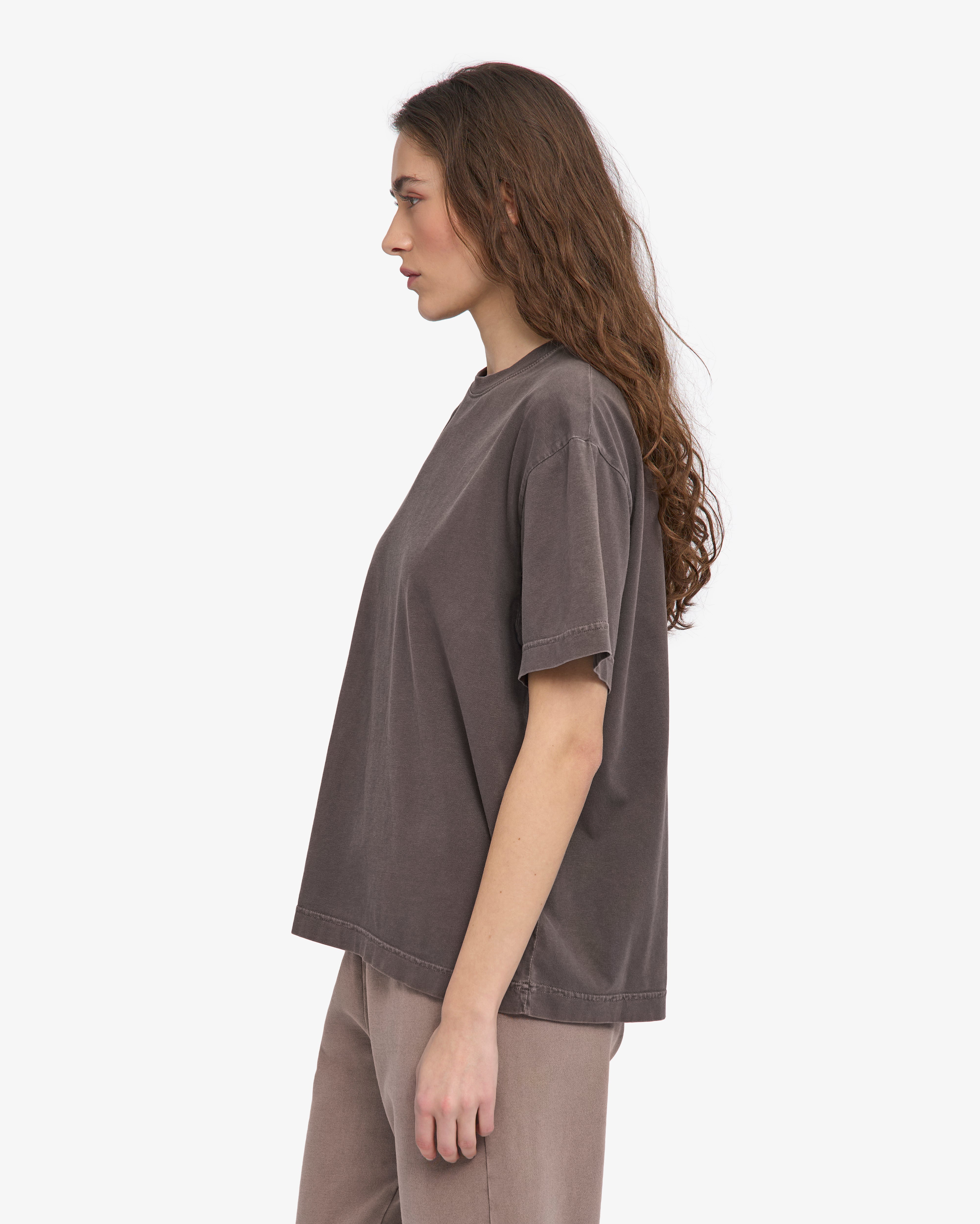 Oversized Organic T-Shirt - Faded Mud
