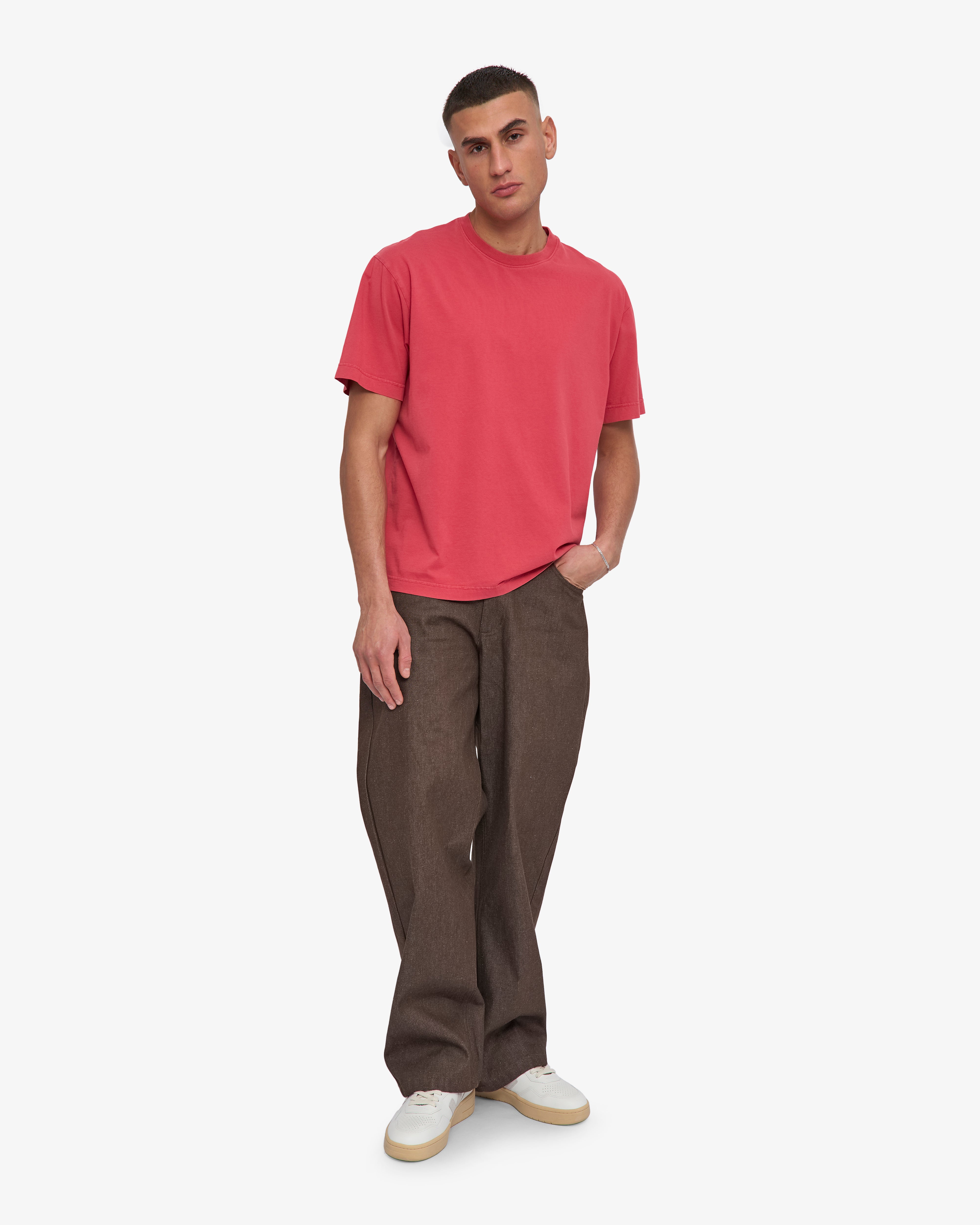 Oversized Organic T-Shirt - Faded Red