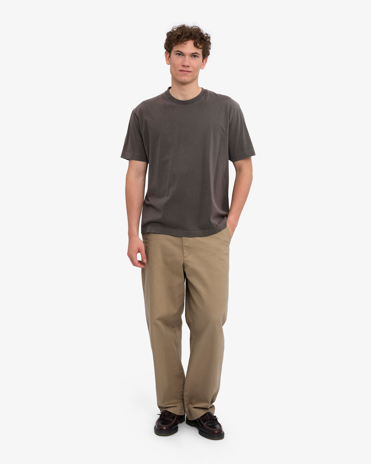 Oversized Organic T-Shirt - Faded Mud