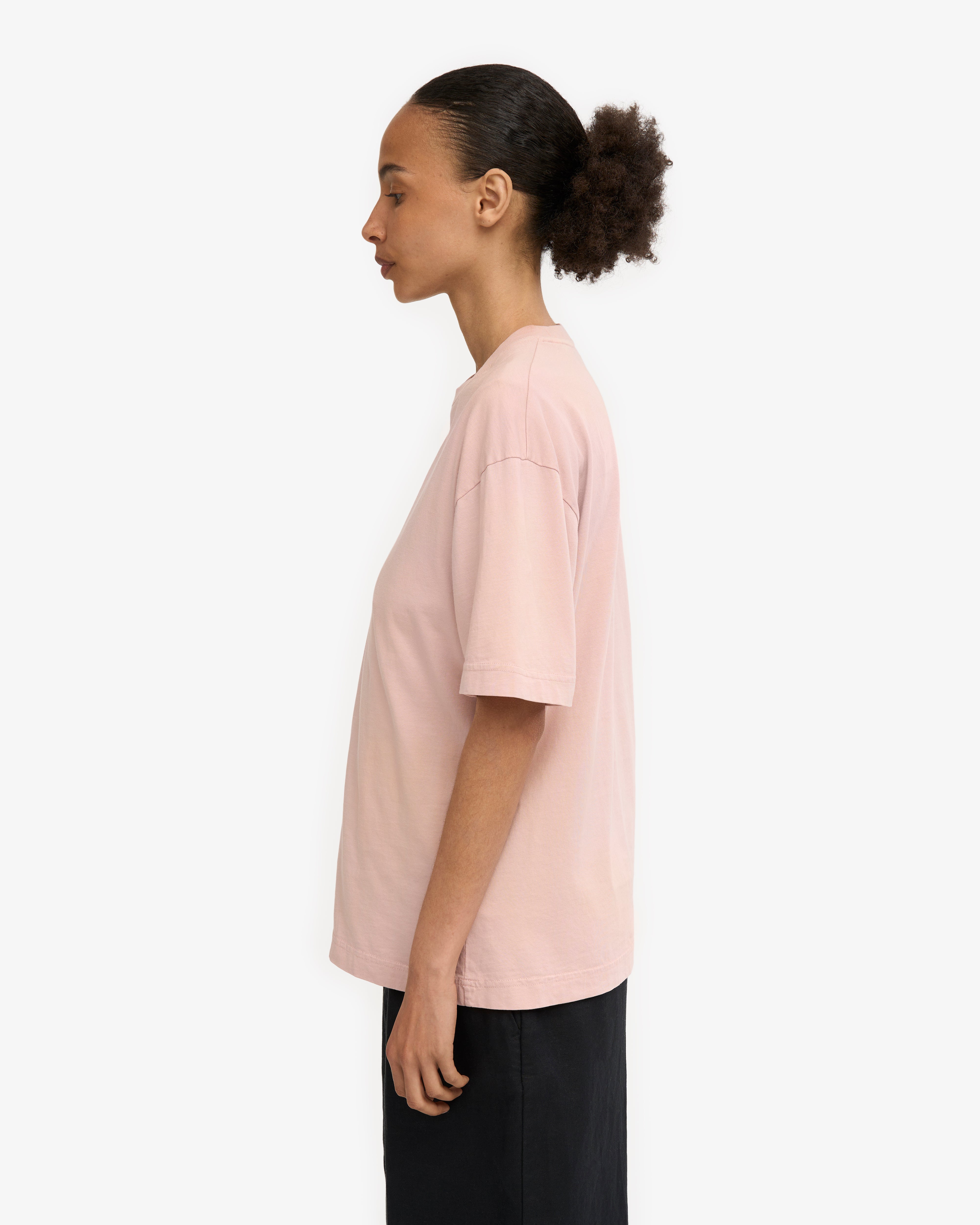 Oversized Organic T-Shirt - Faded Pink