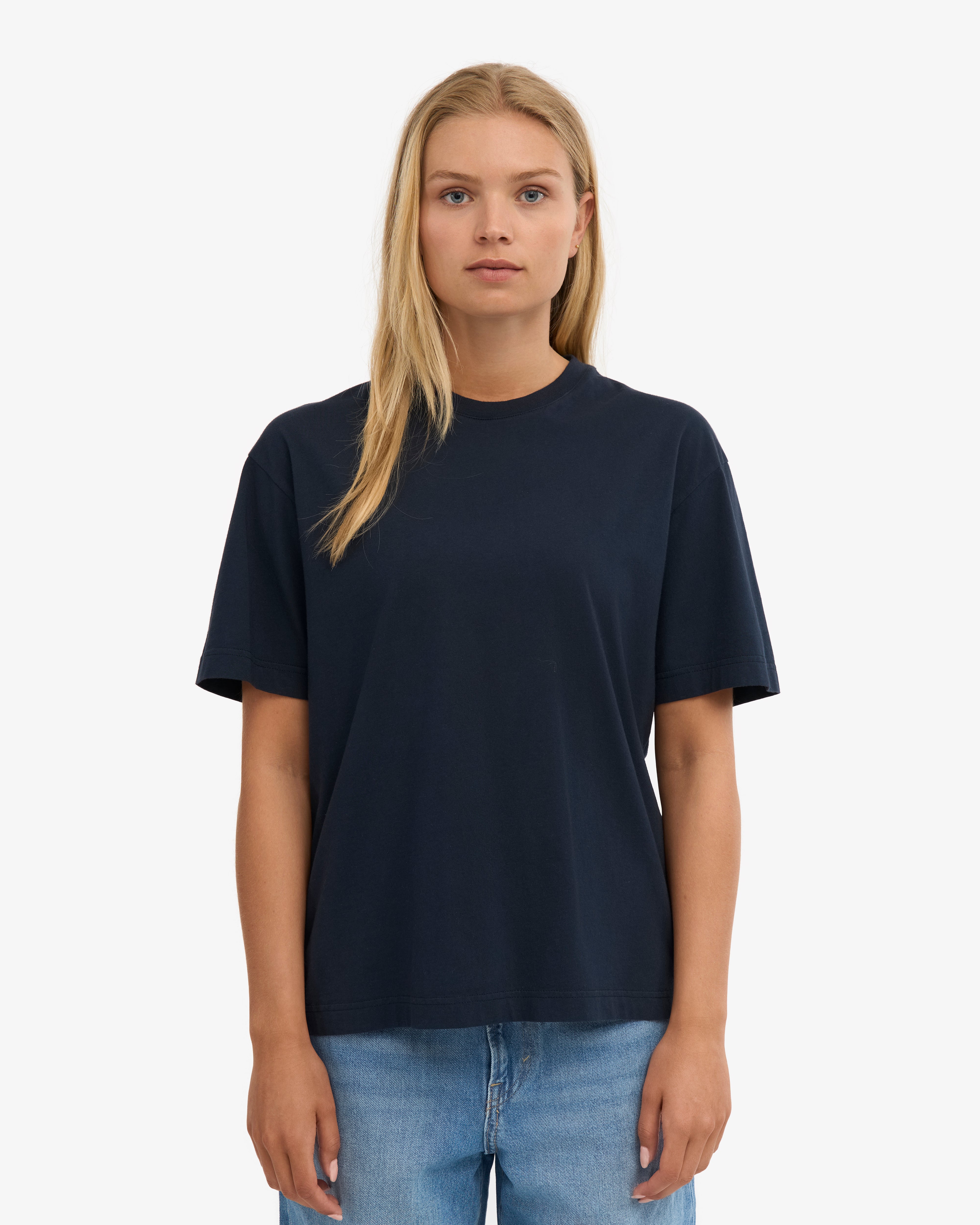 Oversized Organic T-Shirt - Navy Blue