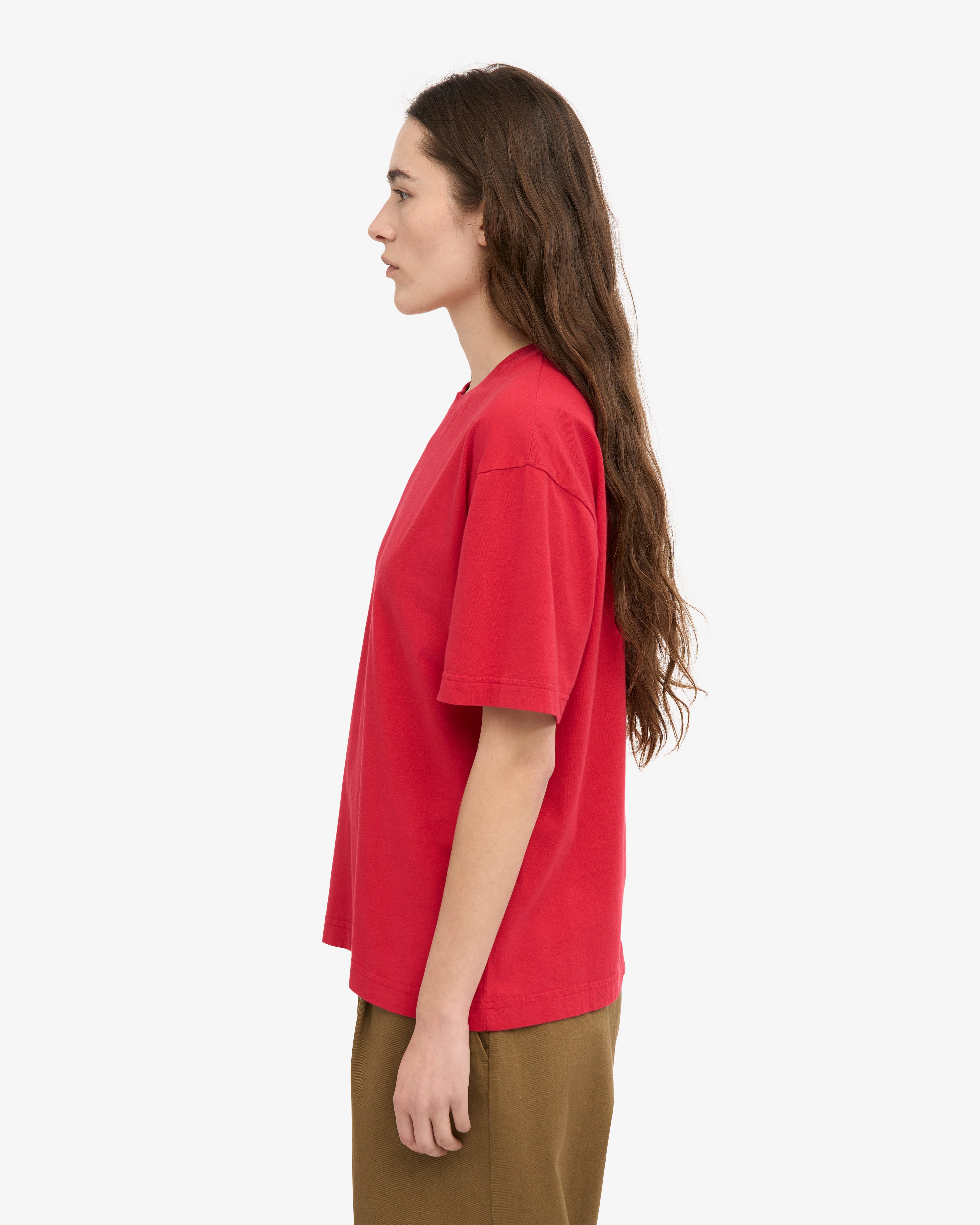 Oversized Organic T-Shirt - Scarlet Red
