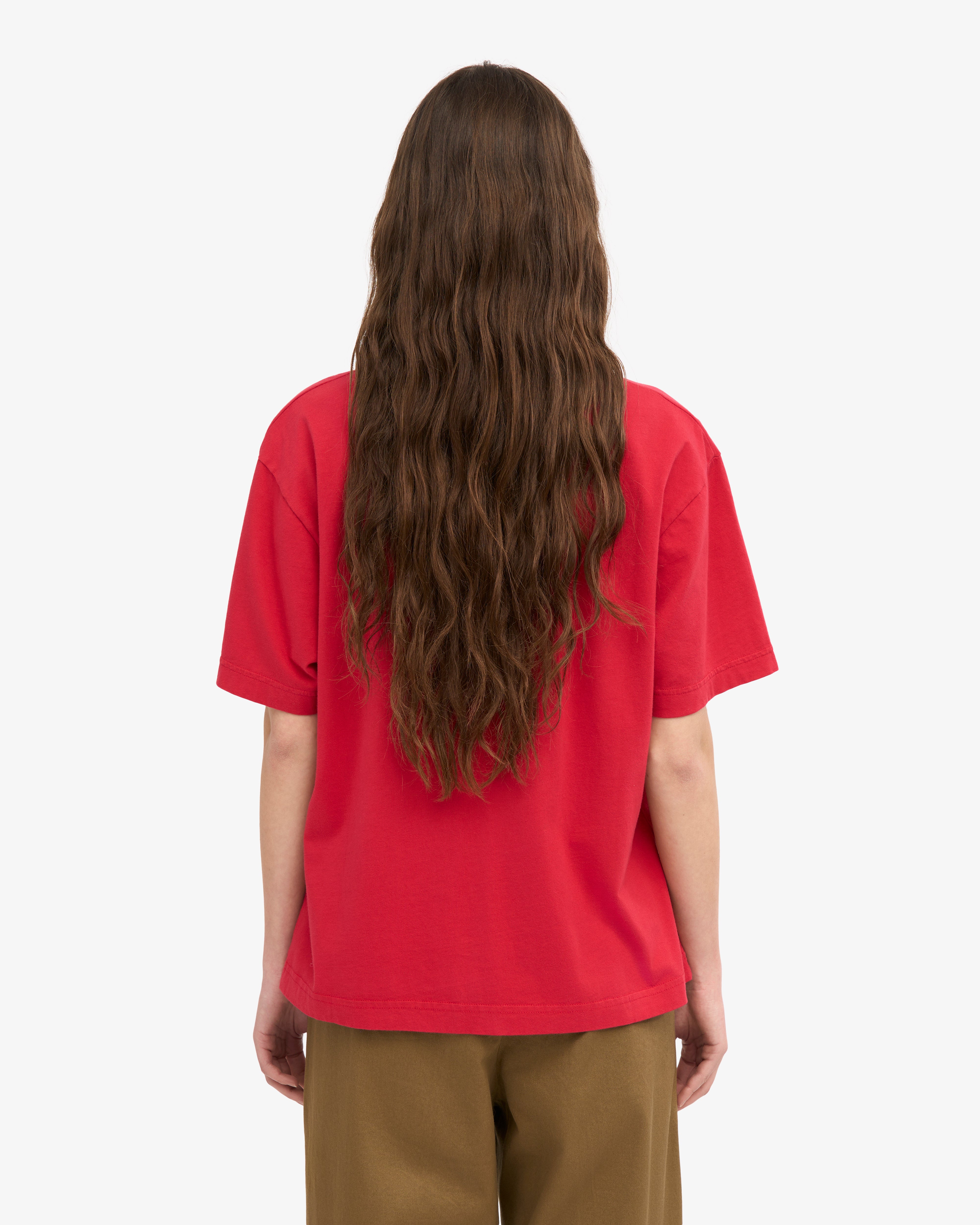 Oversized Organic T-Shirt - Scarlet Red