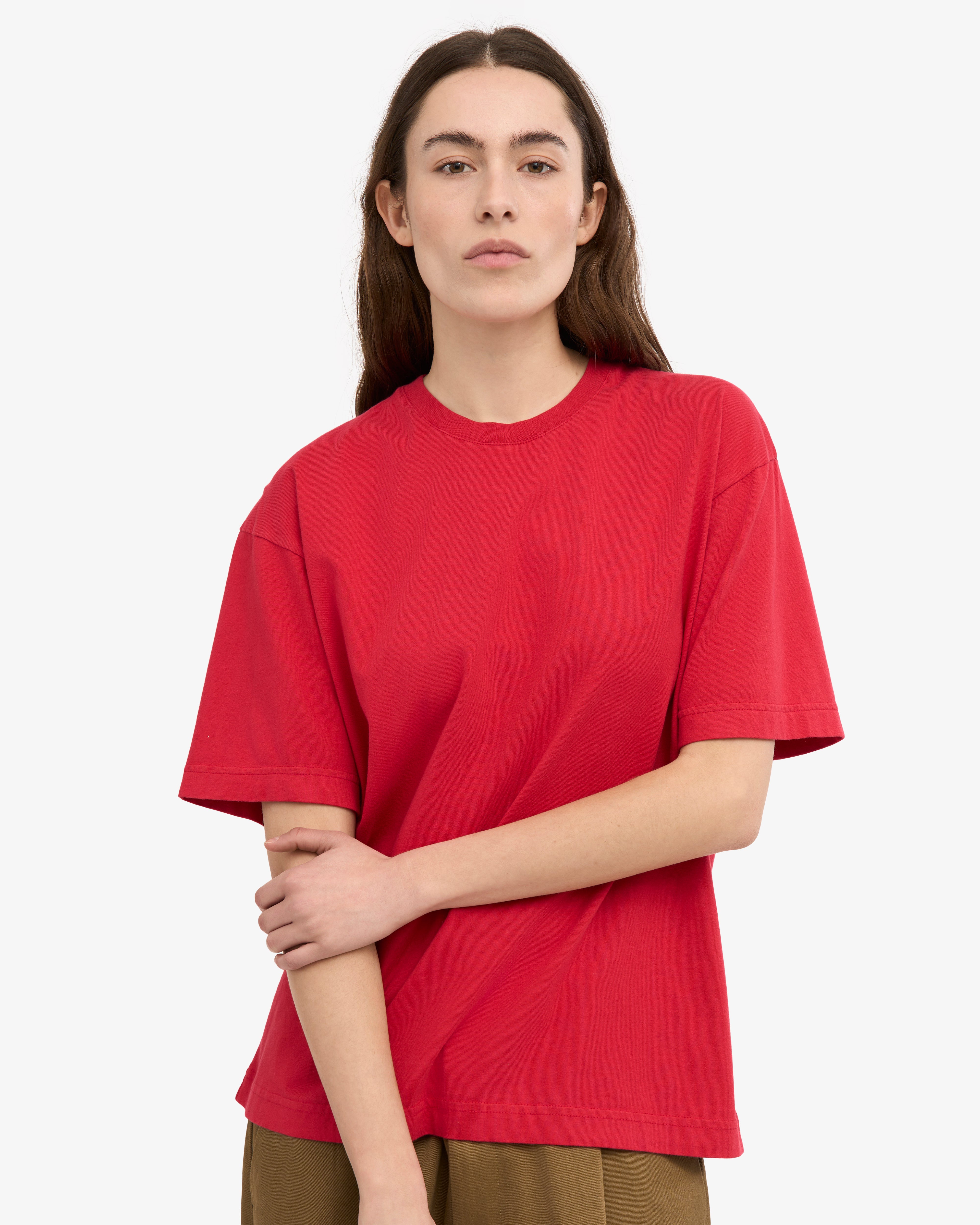 Oversized Organic T-Shirt - Scarlet Red