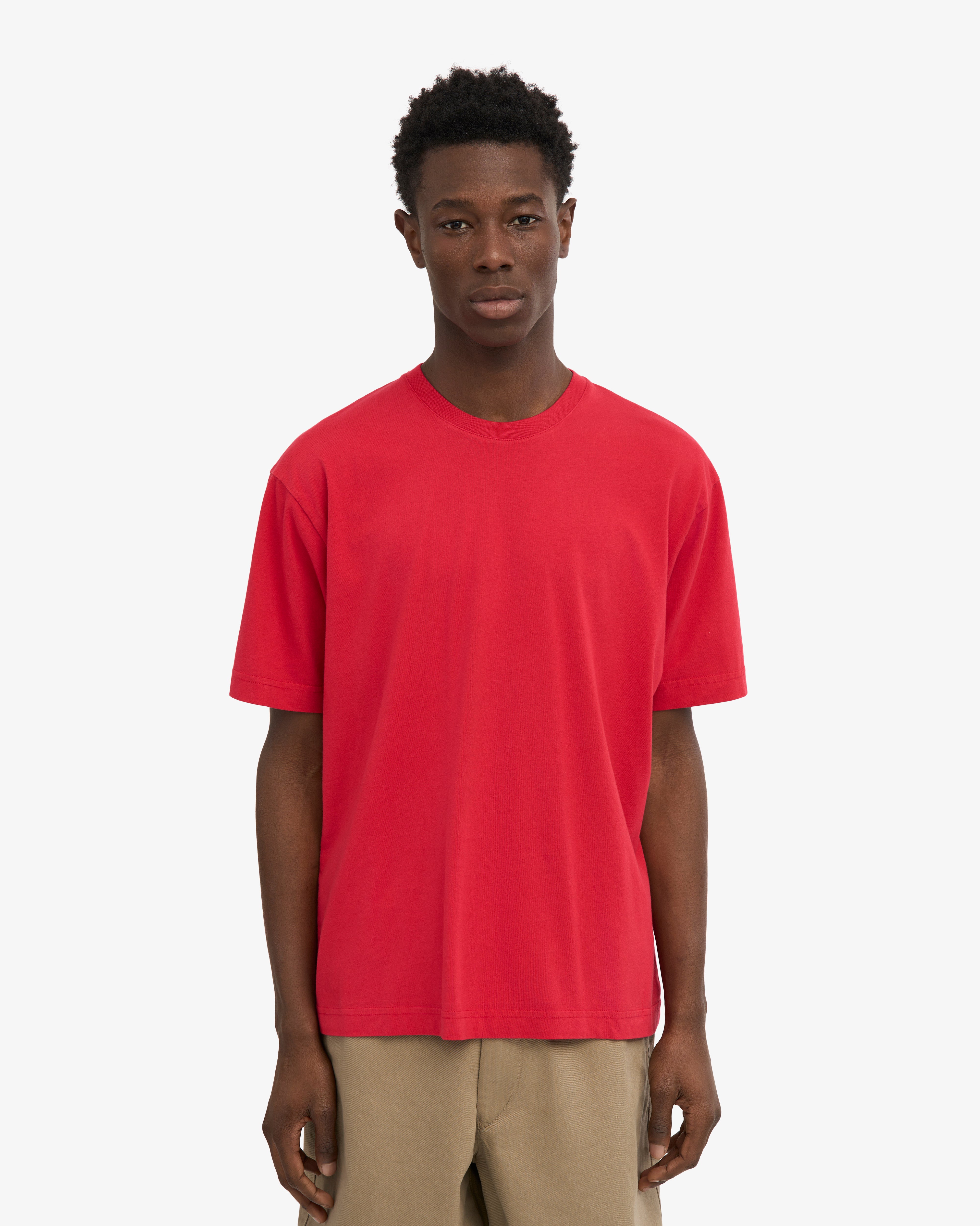 Oversized Organic T-Shirt - Scarlet Red