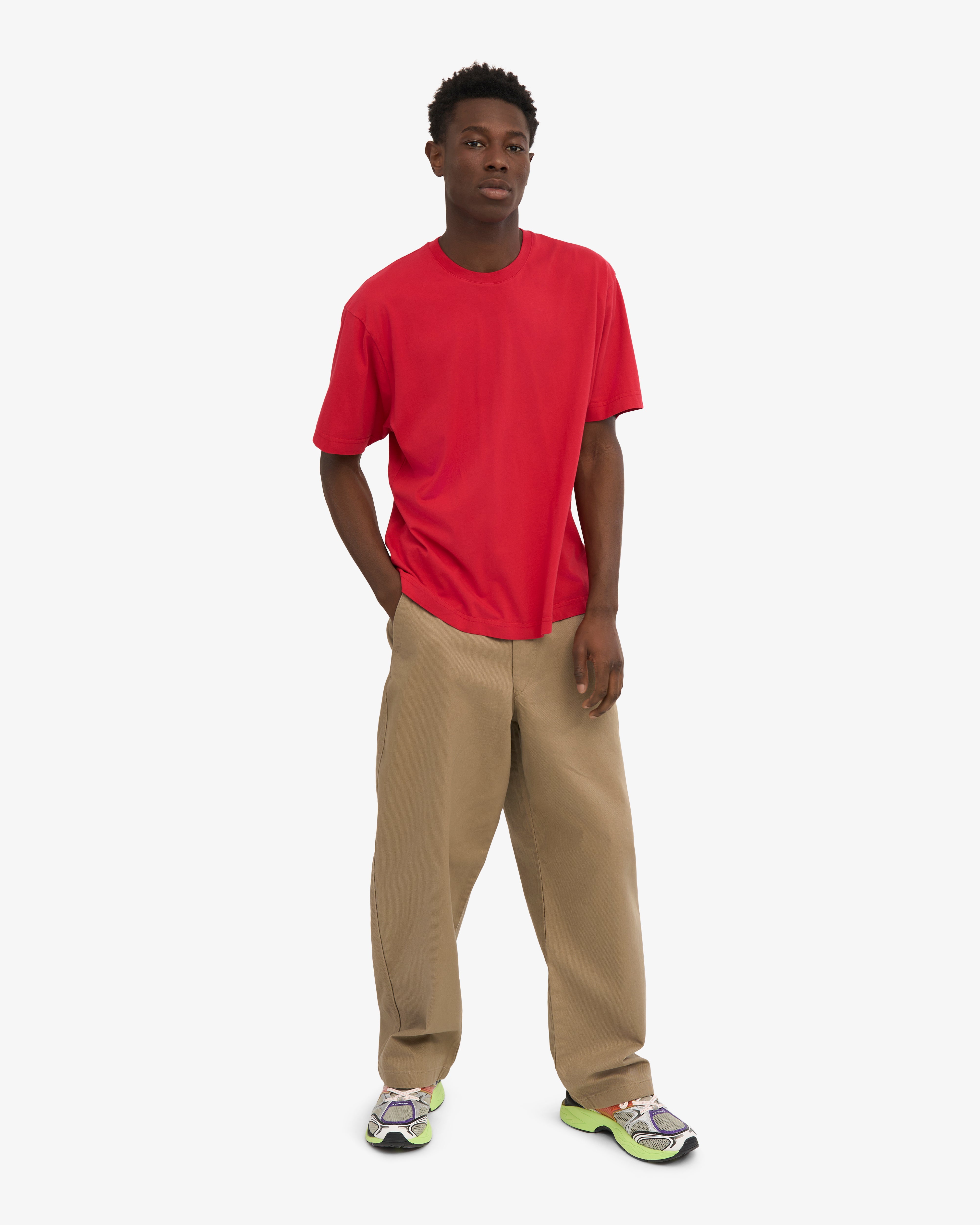 Oversized Organic T-Shirt - Scarlet Red
