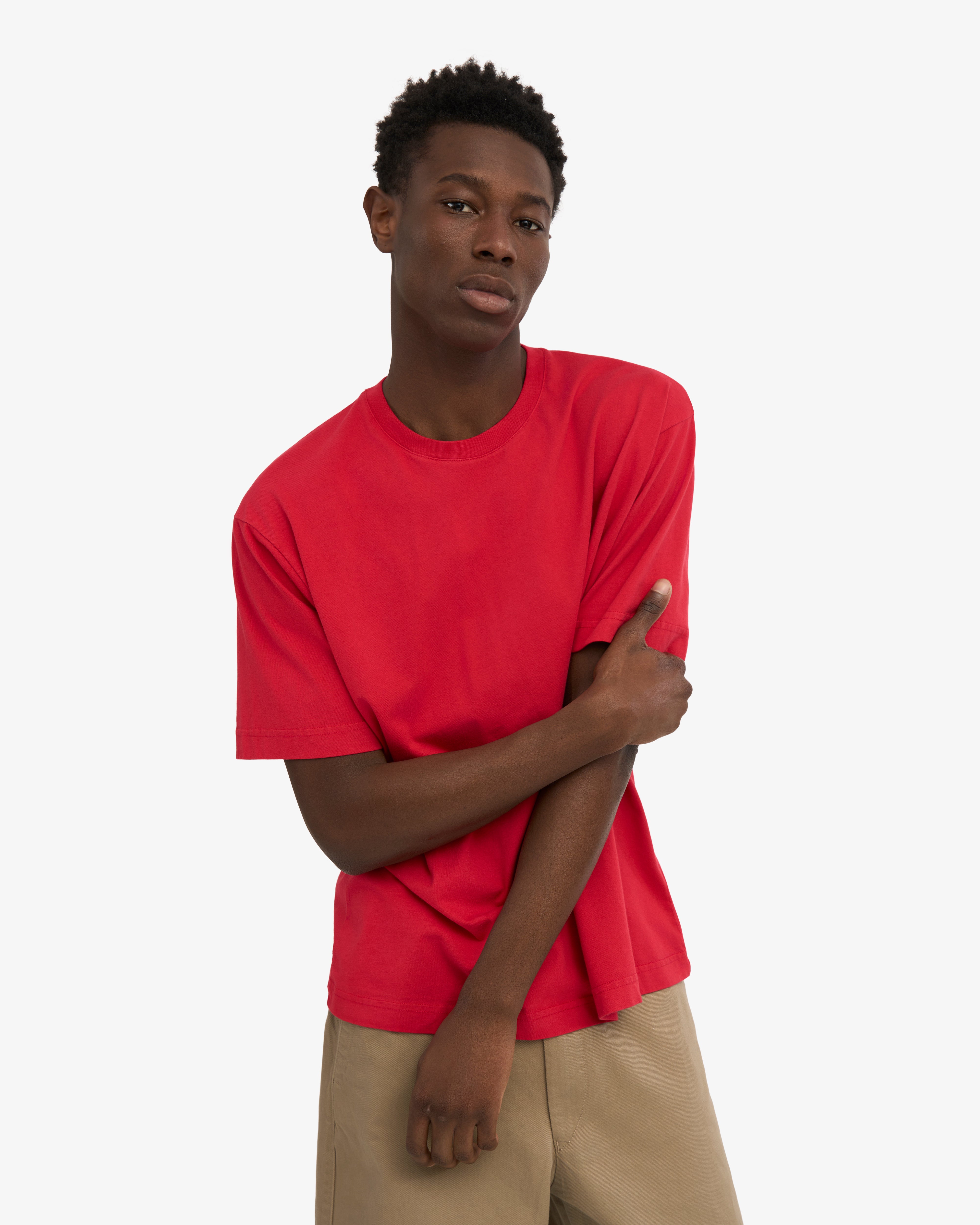 Oversized Organic T-Shirt - Scarlet Red