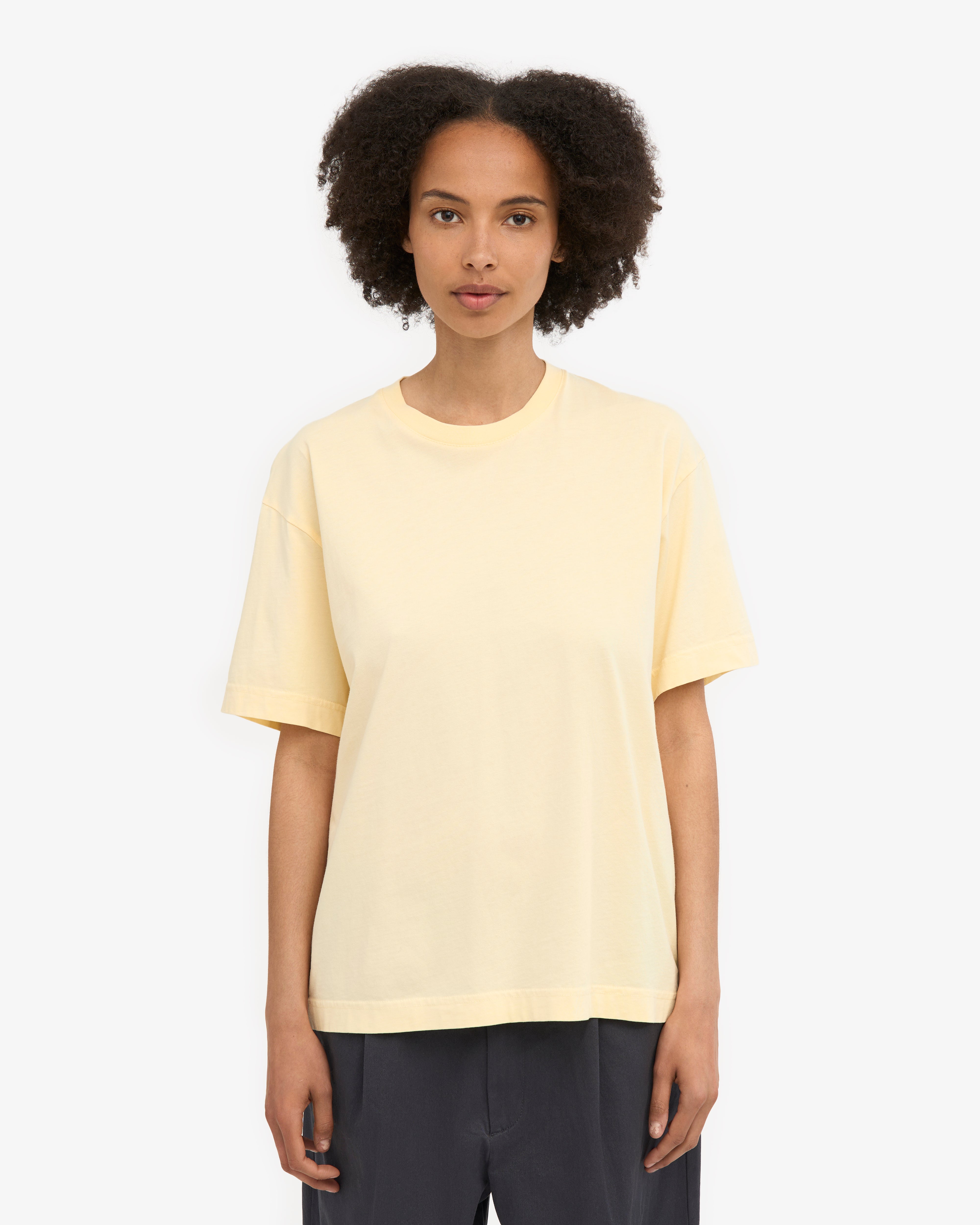 Oversized Organic T-Shirt - Soft Yellow