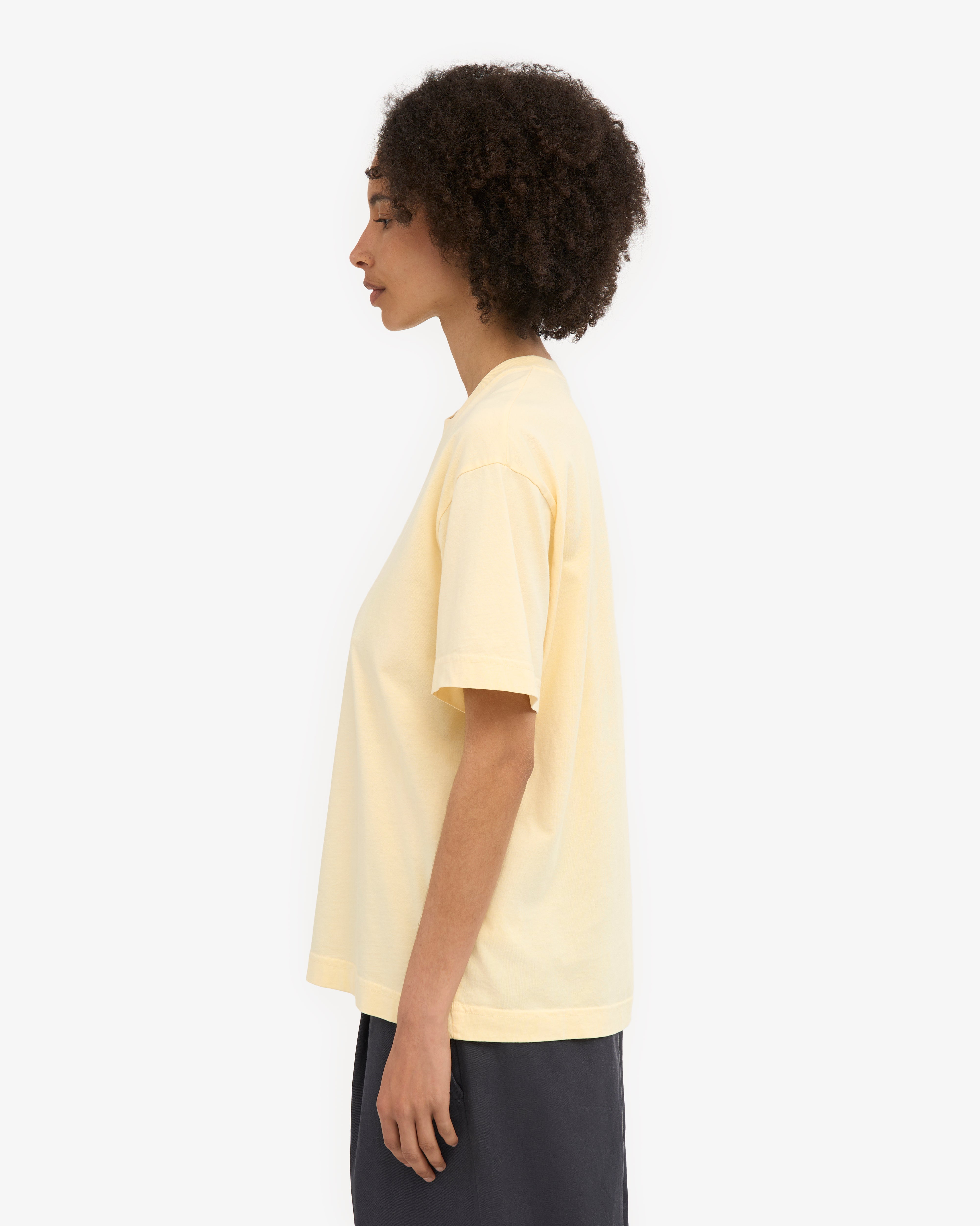 Oversized Organic T-Shirt - Soft Yellow