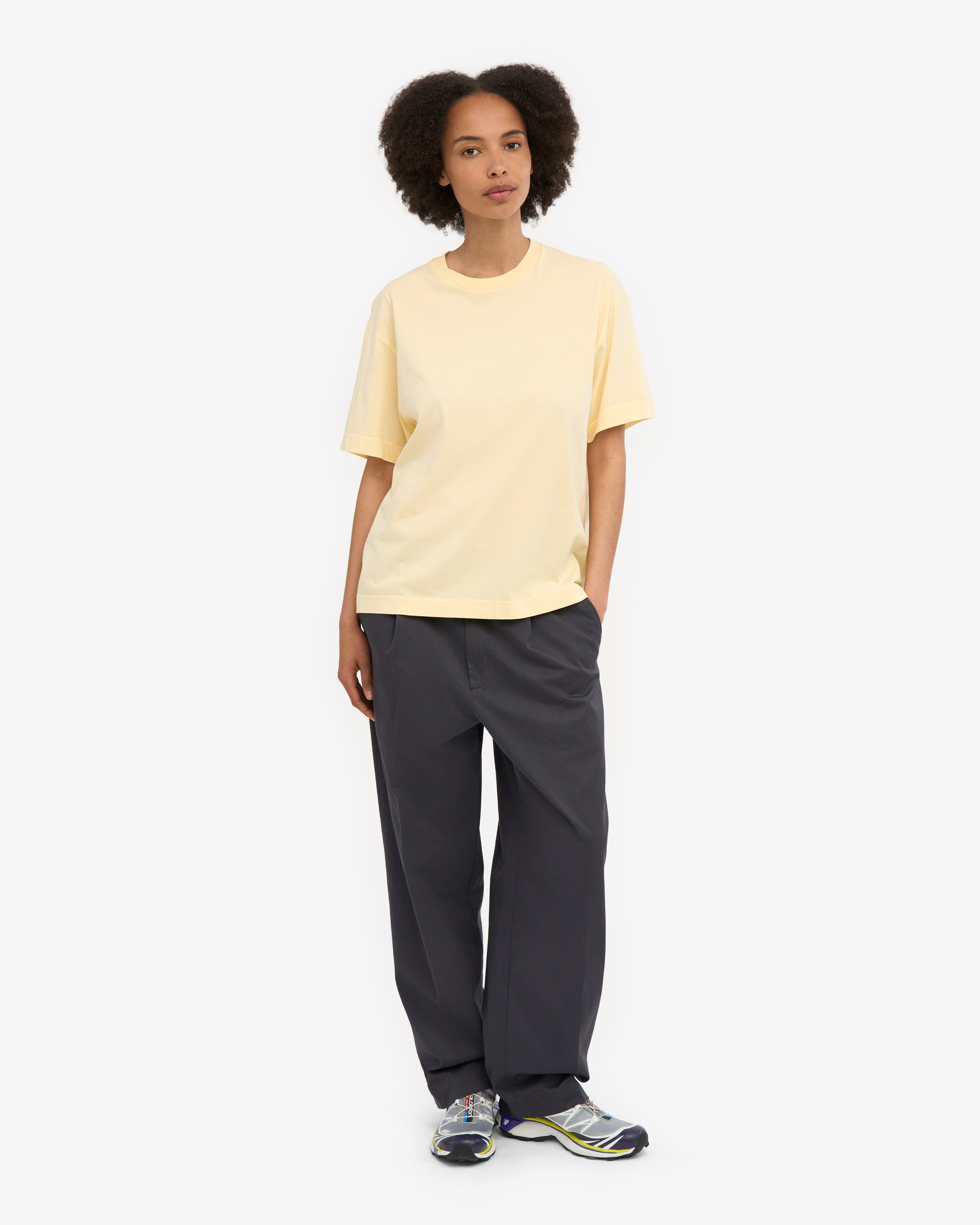 Oversized Organic T-Shirt - Soft Yellow