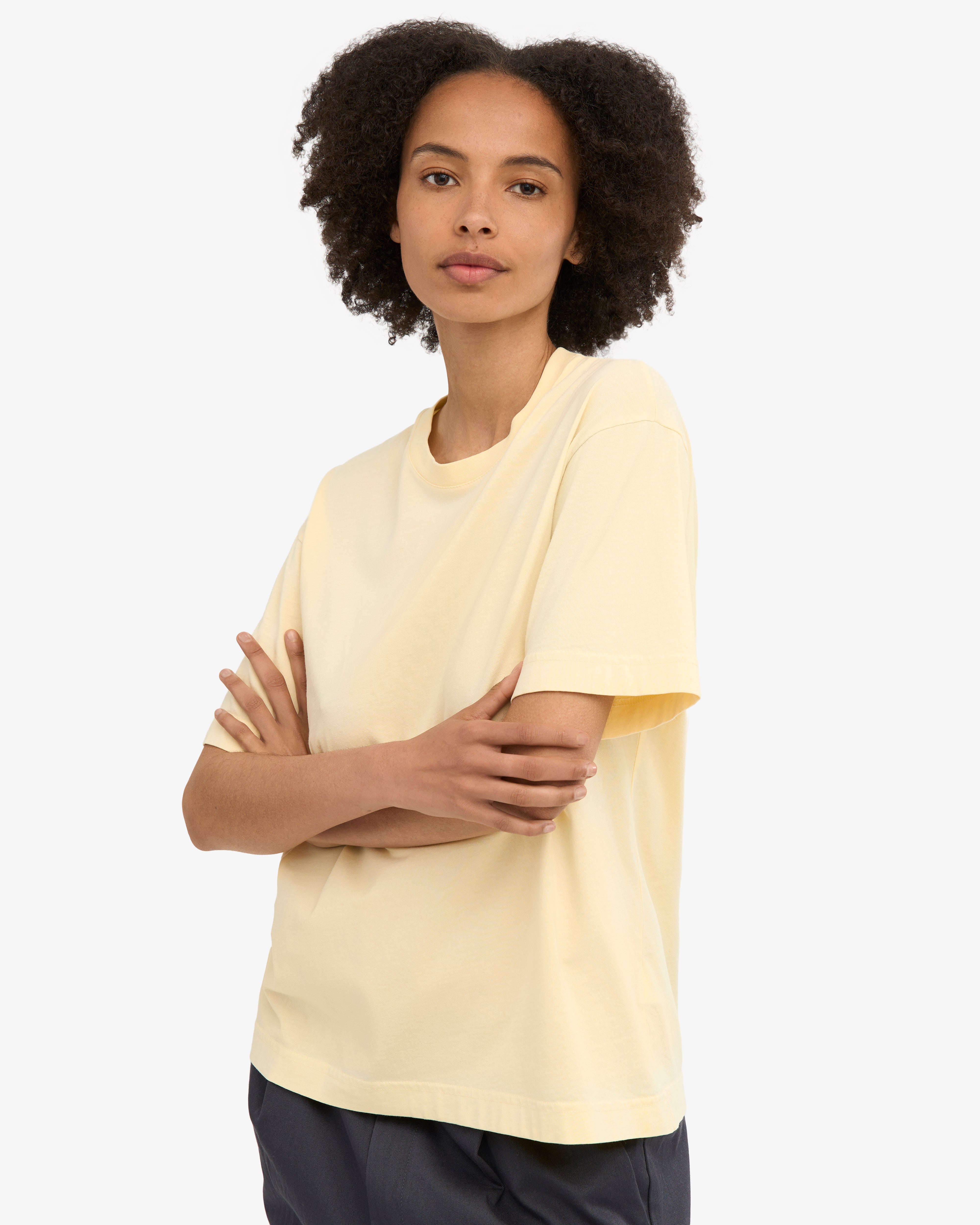 Oversized Organic T-Shirt - Soft Yellow