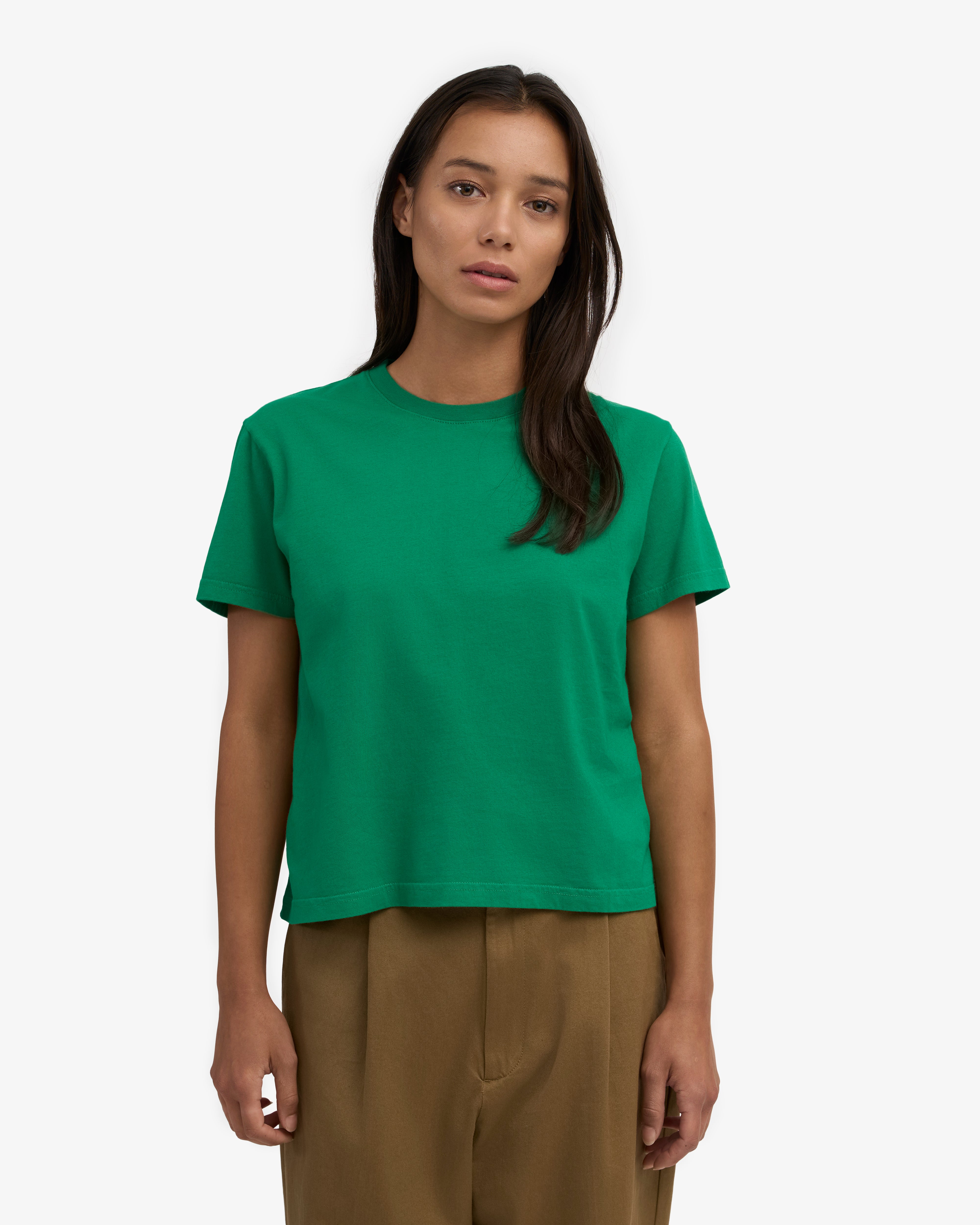 Organic Boxy Crop Tee - Kelly Green