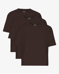 Organic Boxy Crop Tee - Coffee Brown (3-Pack)
