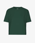 Organic Boxy Crop Tee - Emerald Green