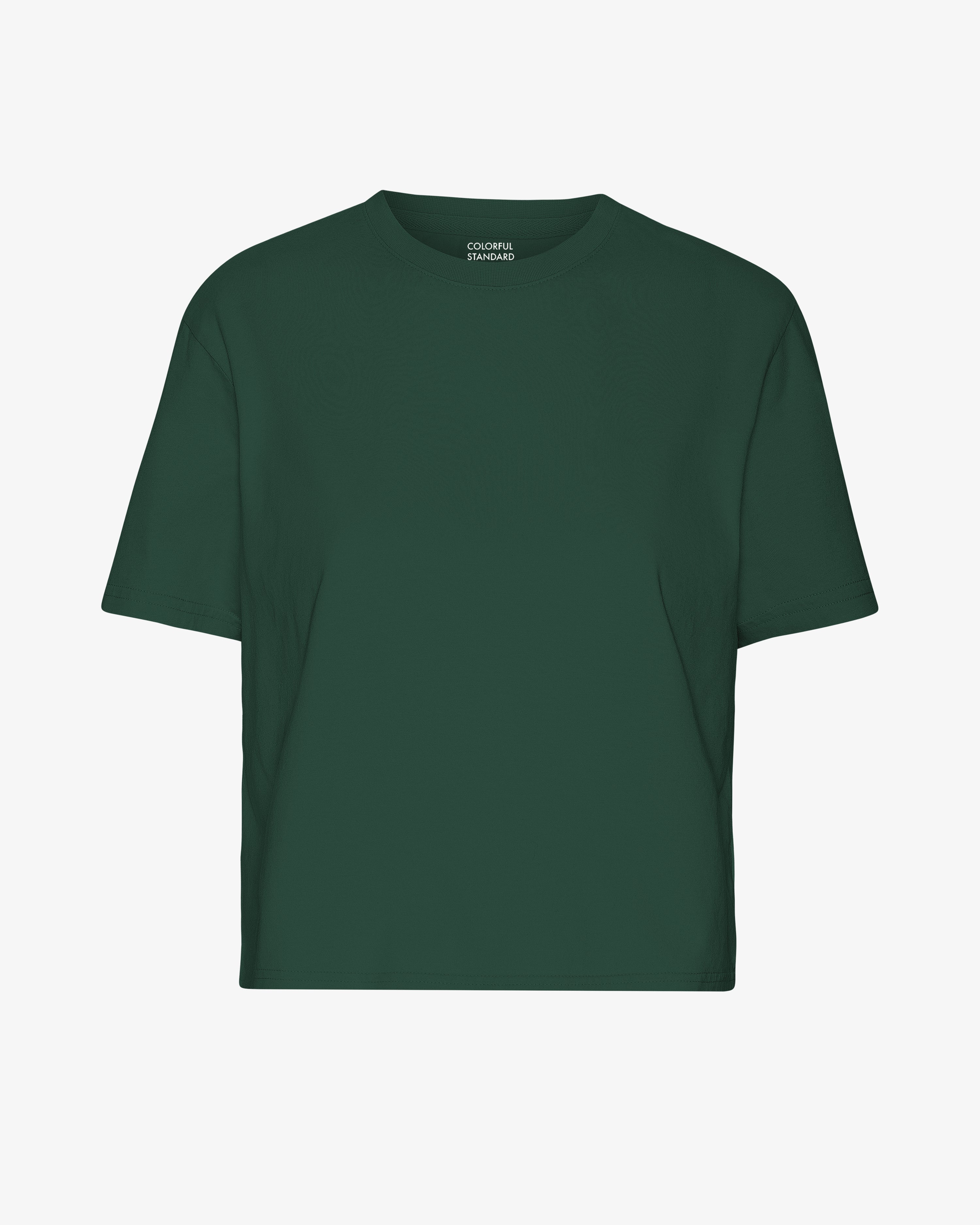 Organic Boxy Crop Tee - Emerald Green
