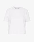 Organic Boxy Crop Tee - Optical White
