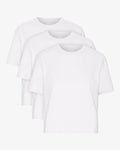 Organic Boxy Crop Tee - Optical White (3-Pack)