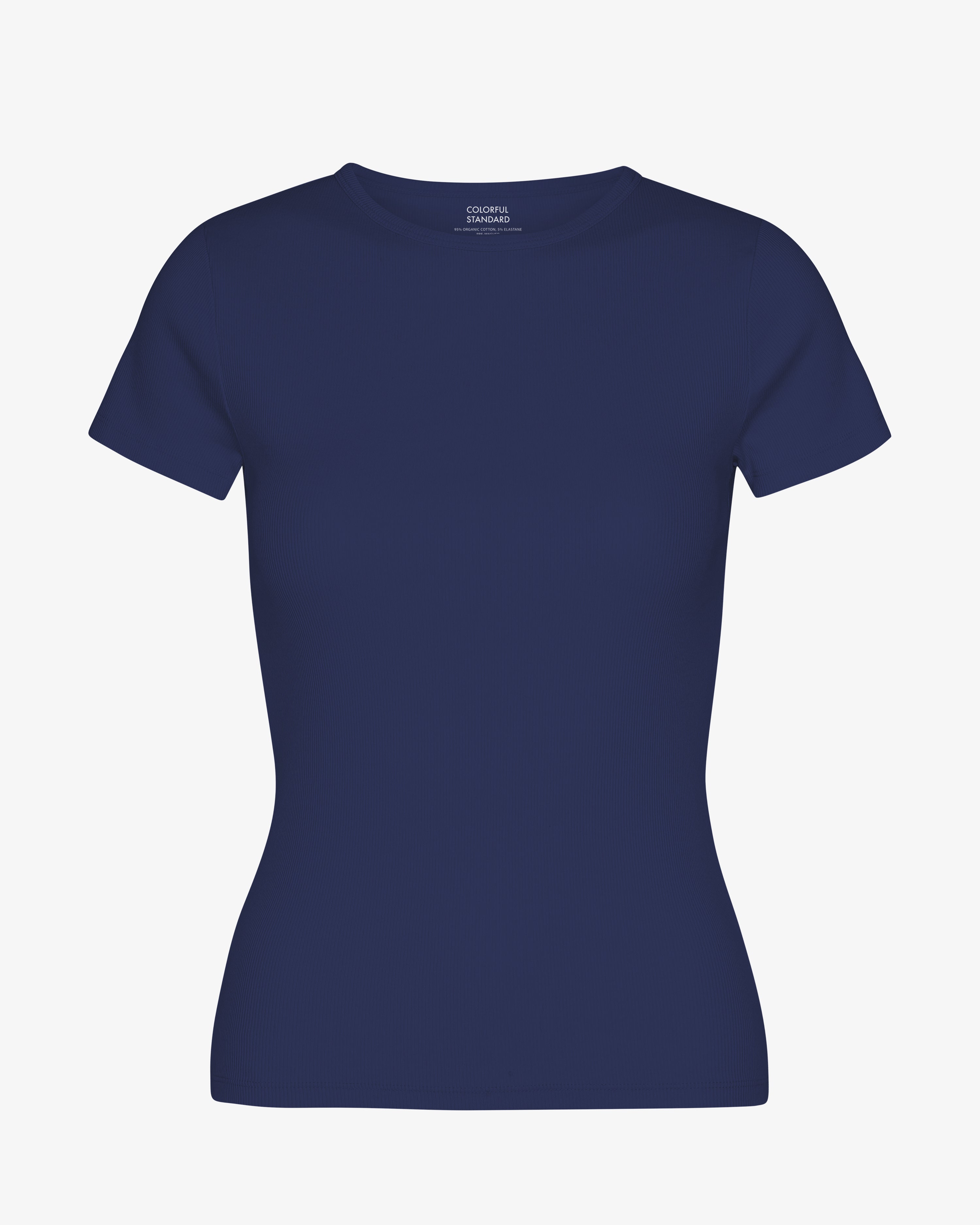 Organic Rib T-Shirt - Marine Blue