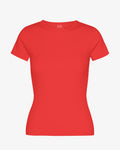 Organic Rib T-Shirt - Red Tangerine