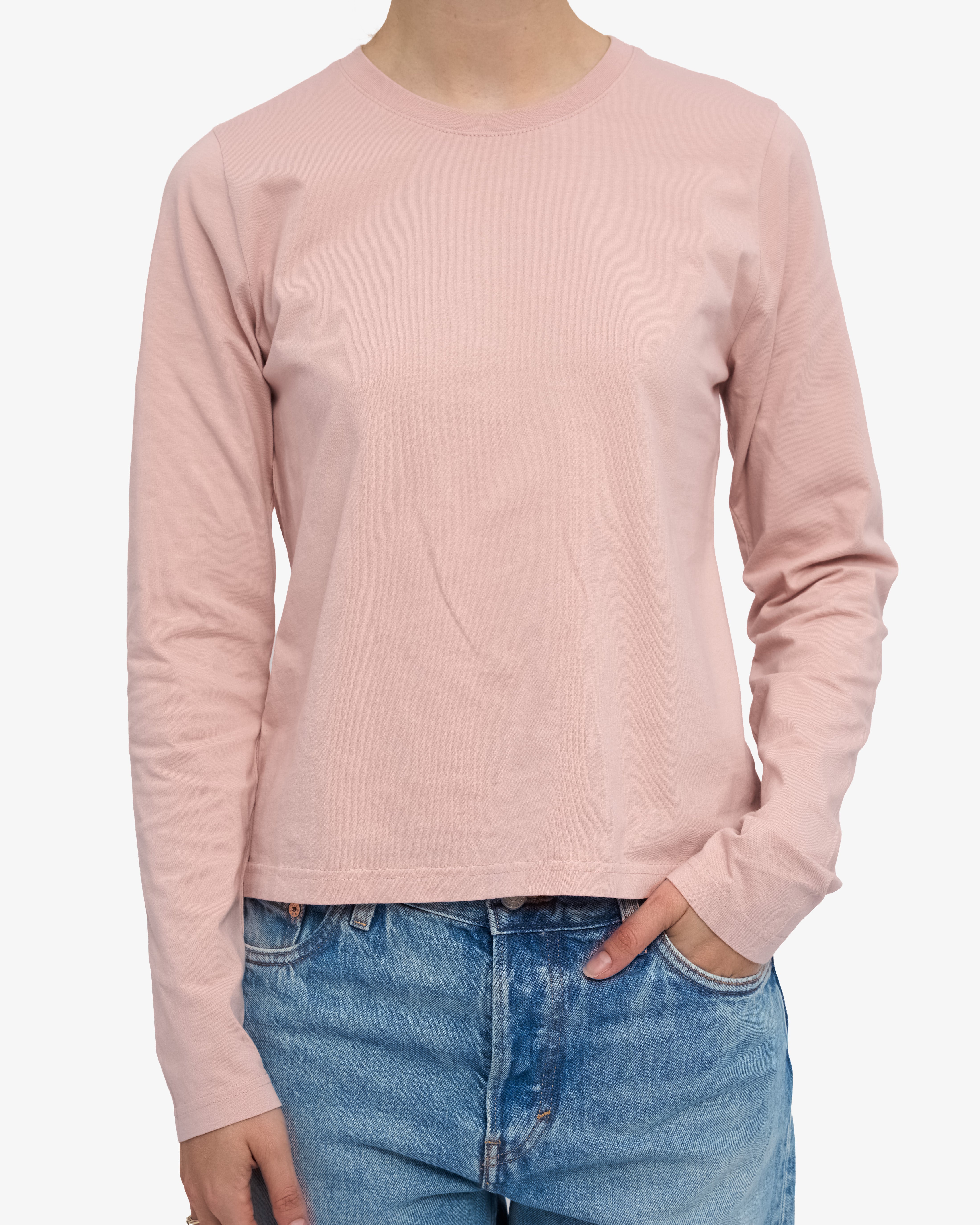 Women Organic LS T-Shirt - Faded Pink