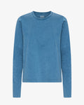 Women Organic LS T-Shirt - Faded Indigo