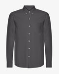 Organic Button Down Shirt - Lava Grey