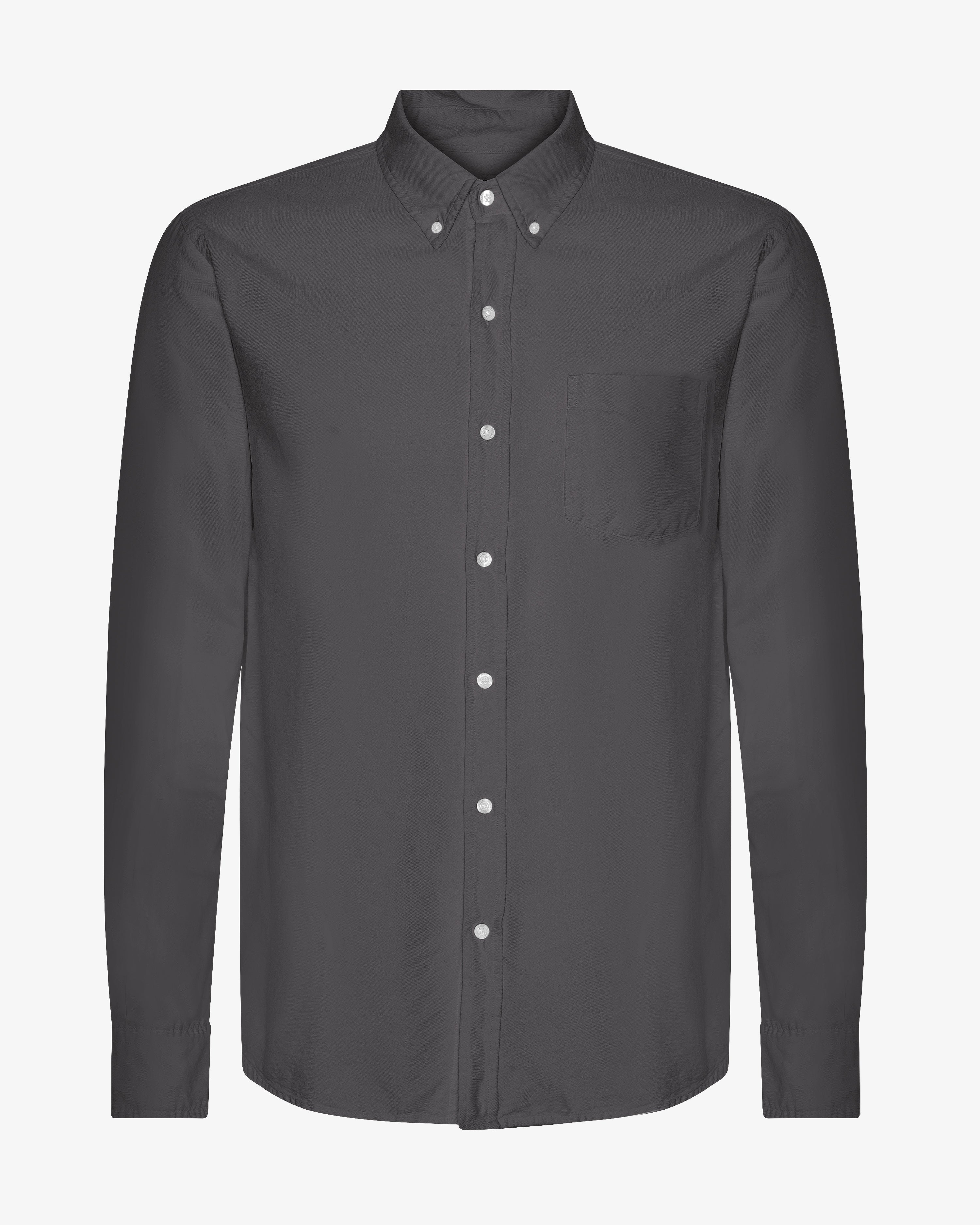Organic Button Down Shirt - Lava Grey