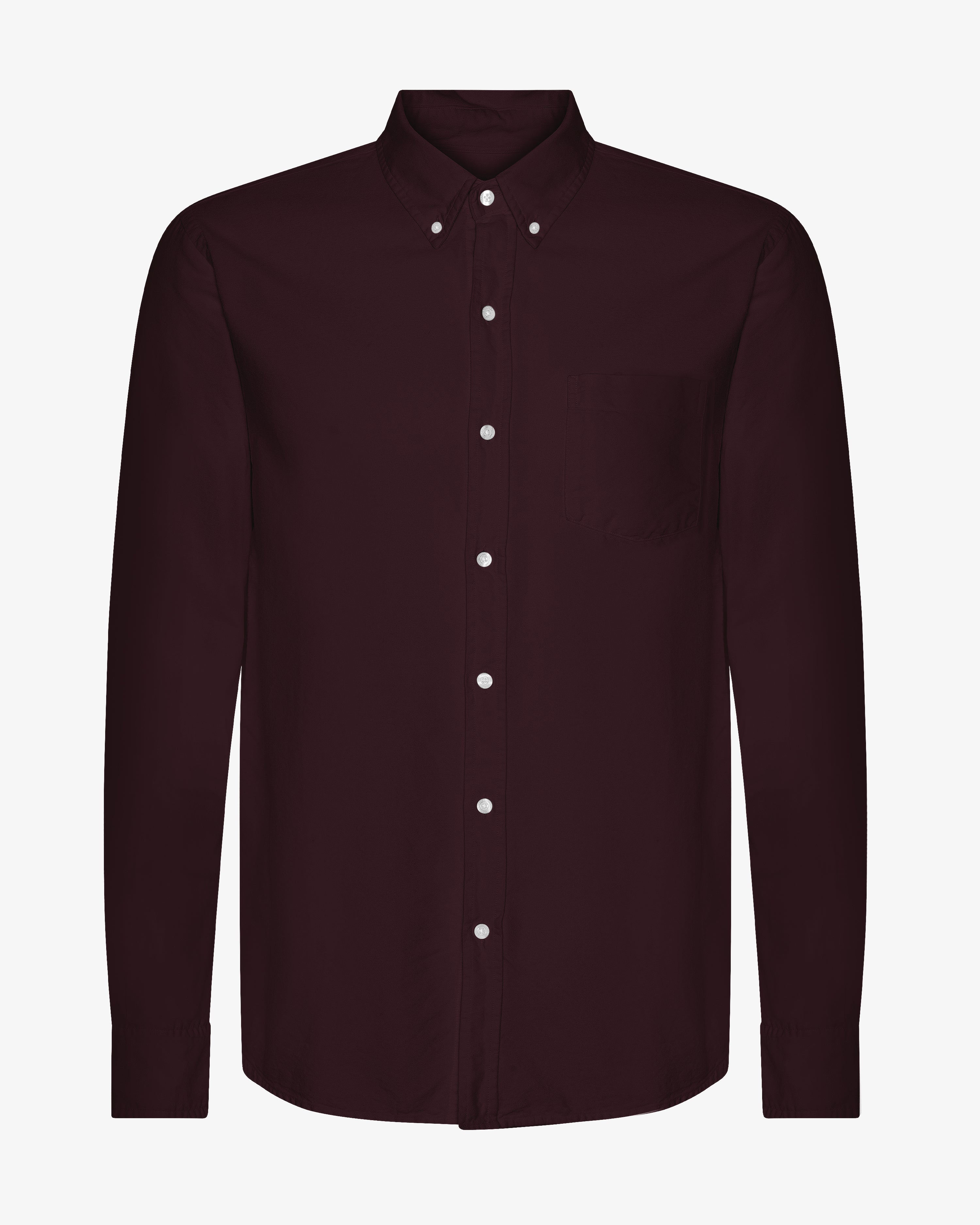 Organic Button Down Shirt - Oxblood Red