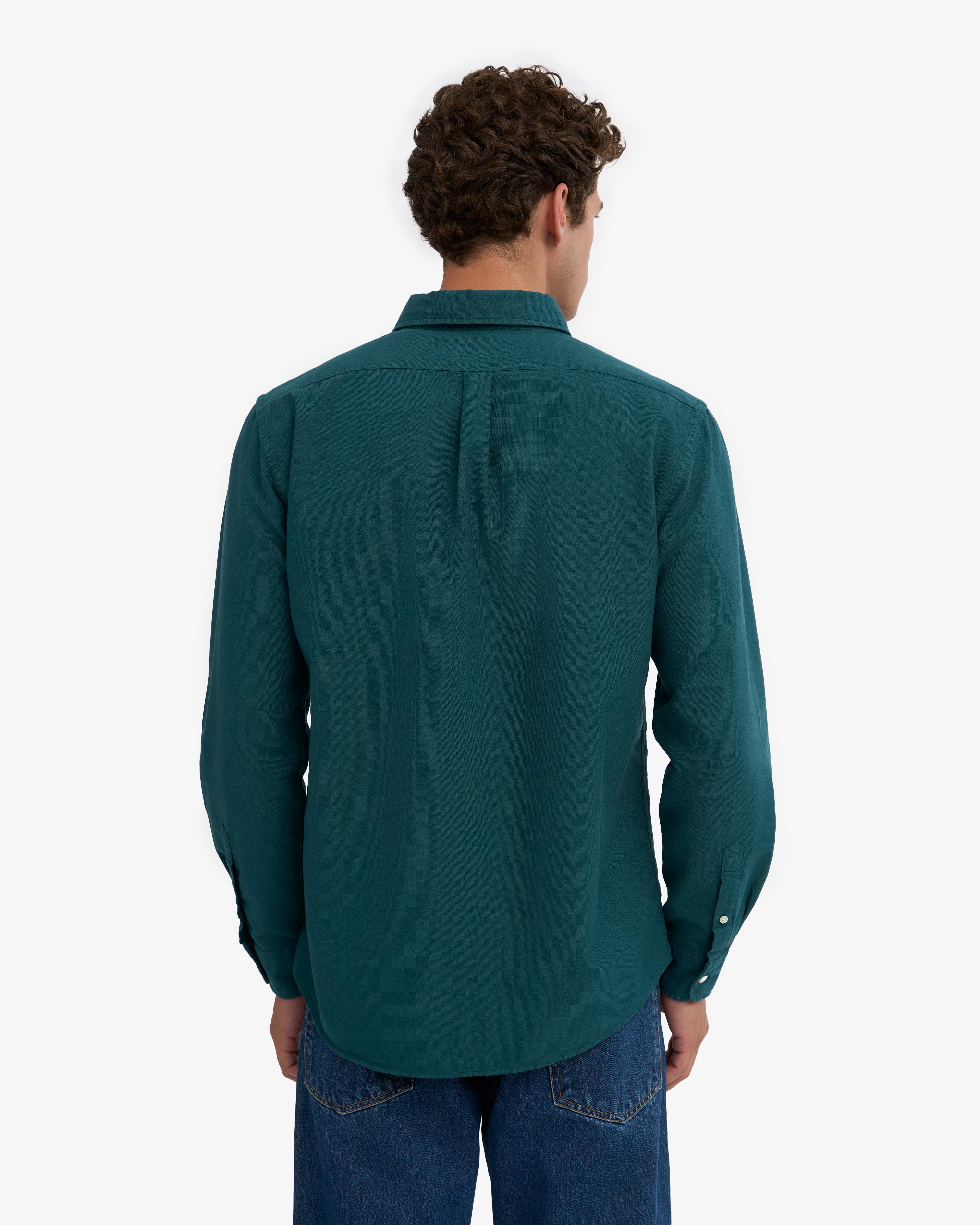 Organic Button Down Shirt - Ocean Green