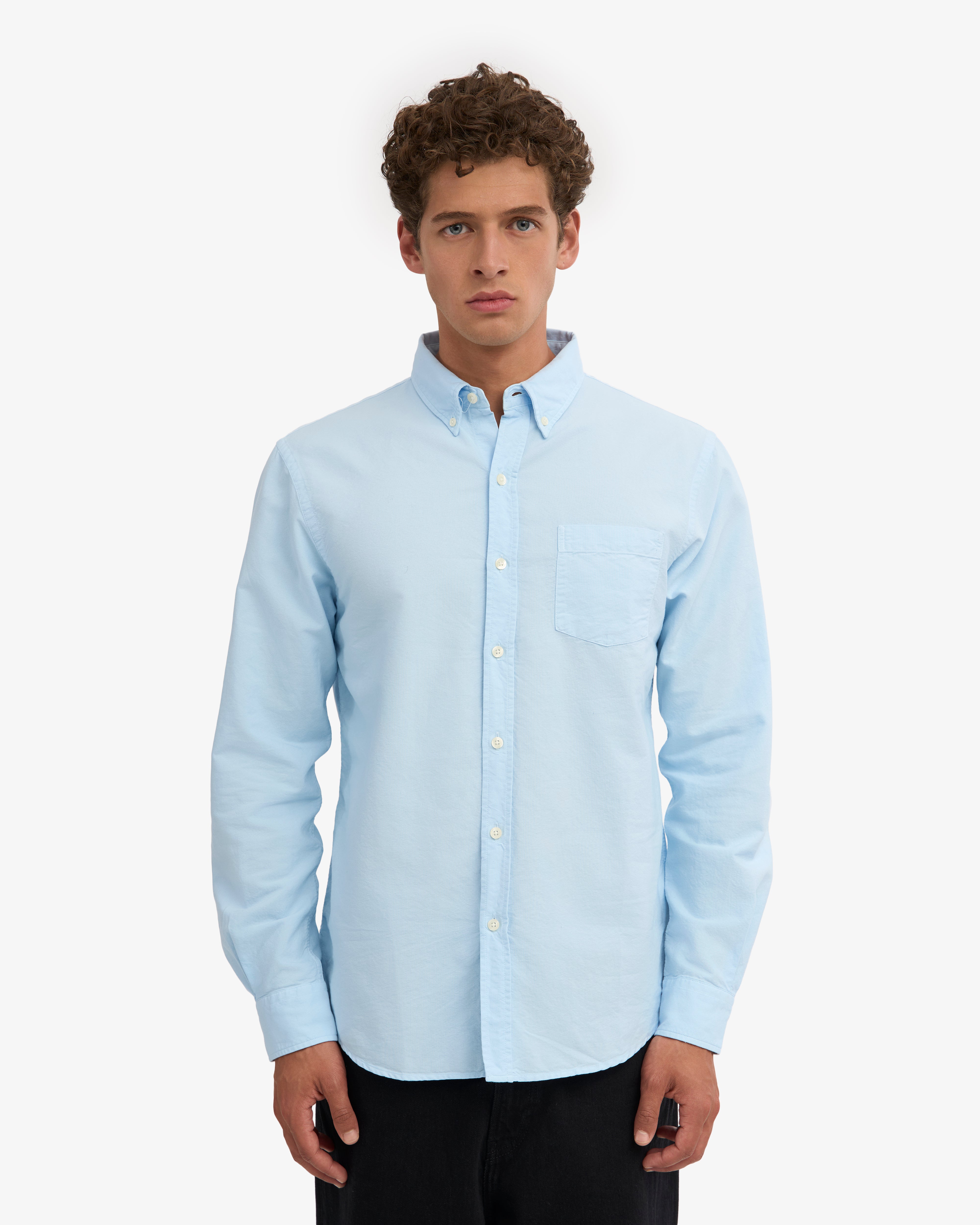 Organic Button Down Shirt - Polar Blue