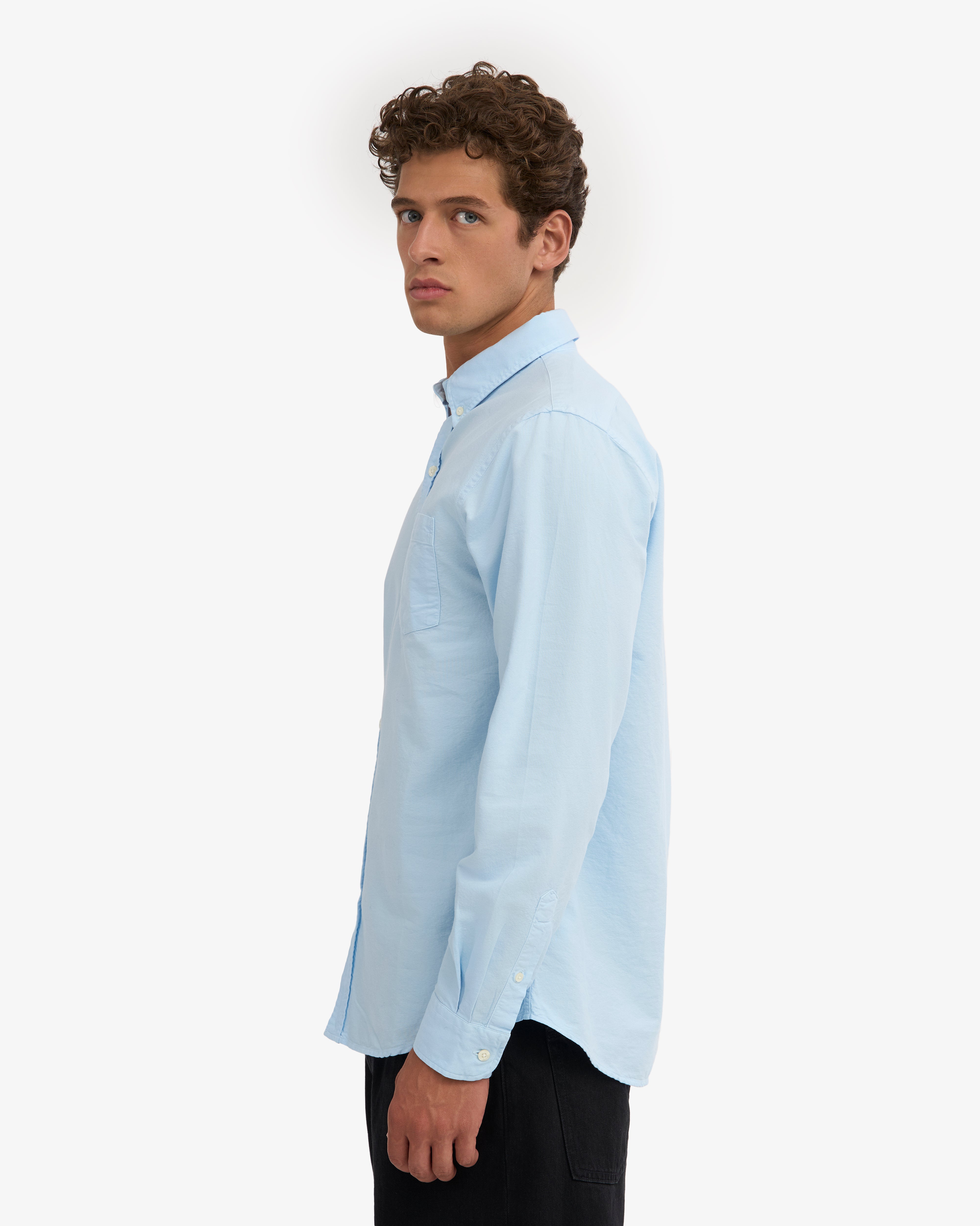 Organic Button Down Shirt - Polar Blue