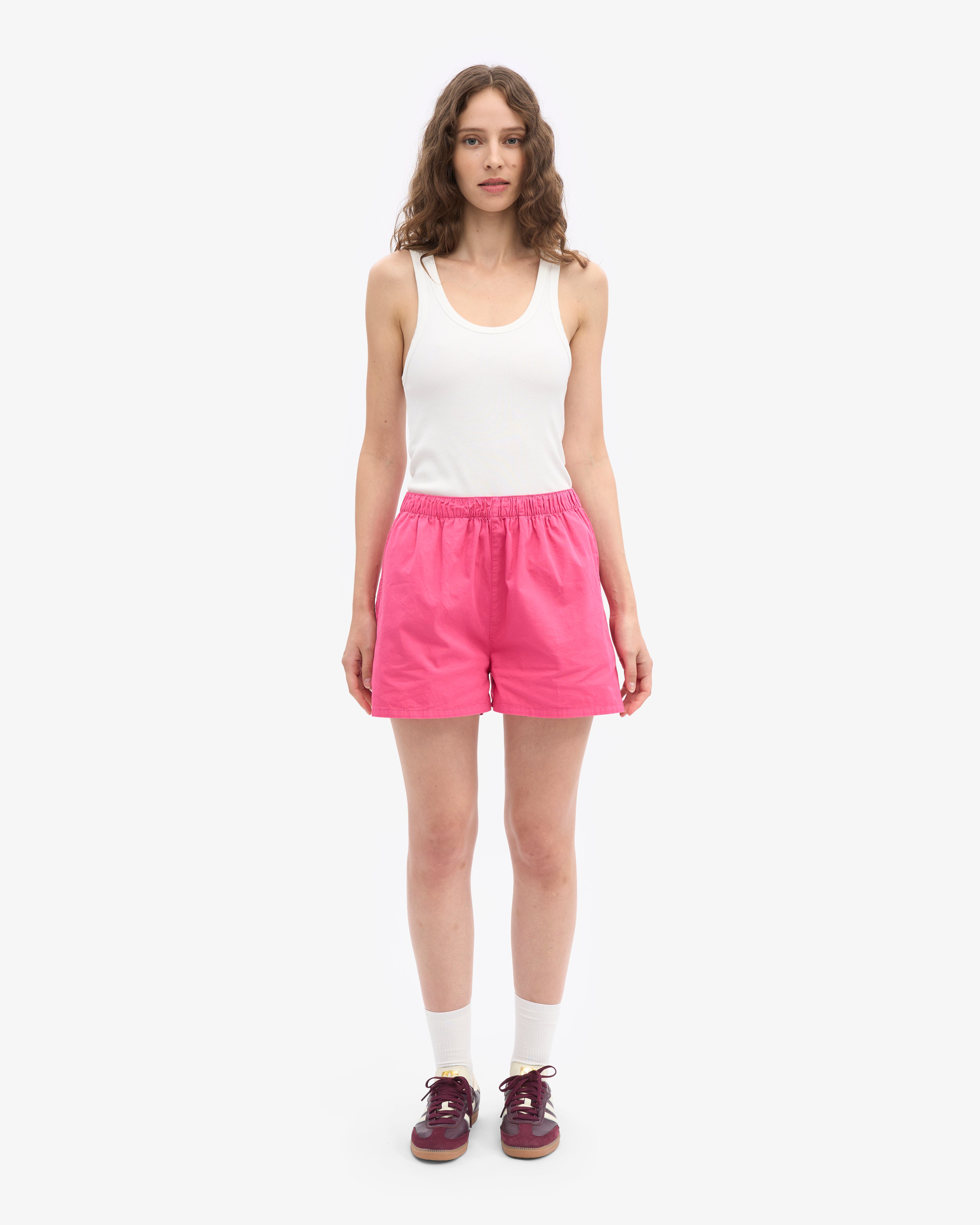 Women Organic Twill Shorts - Bubblegum Pink