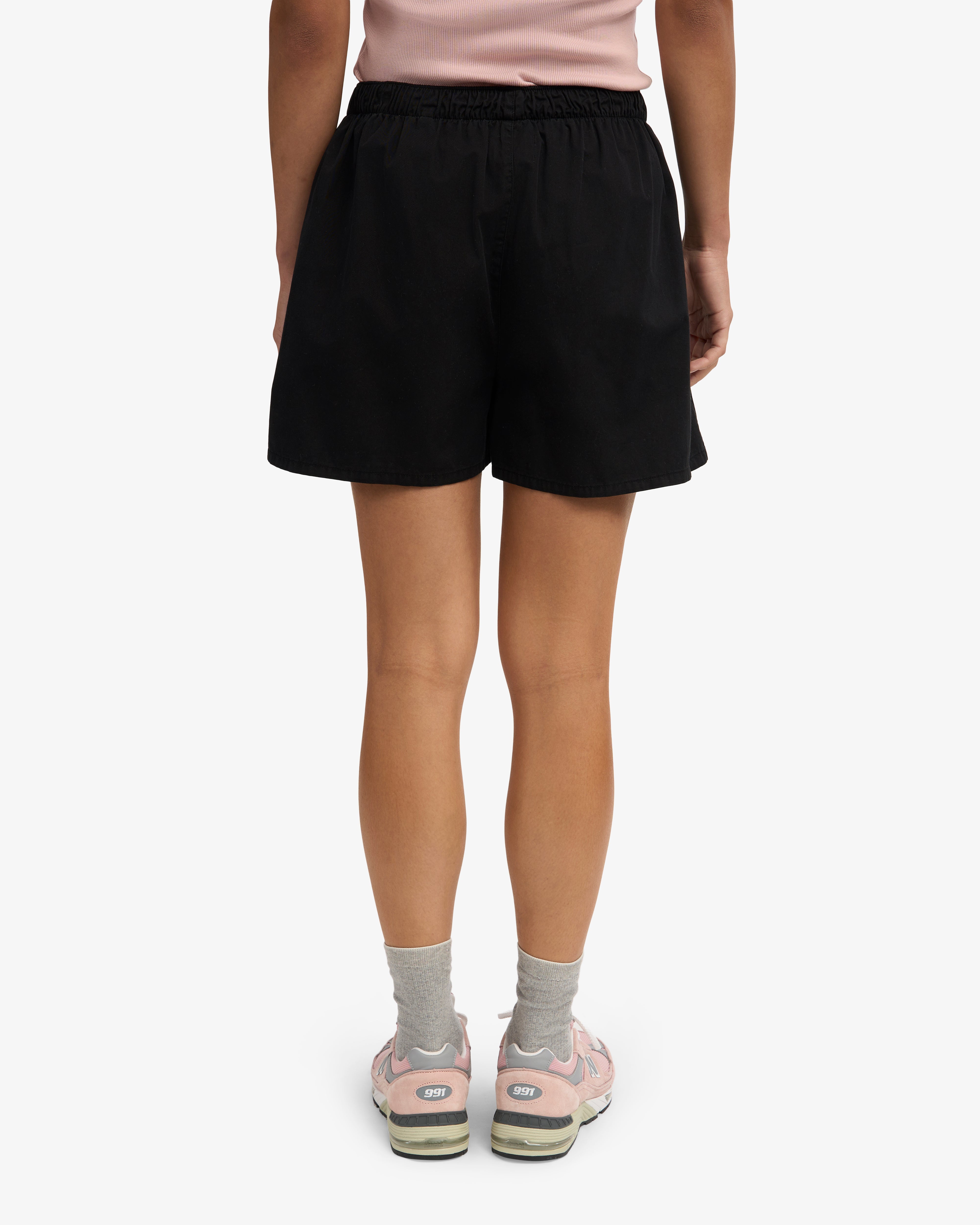 Women Organic Twill Shorts - Deep Black & Optical White (2-Pack)