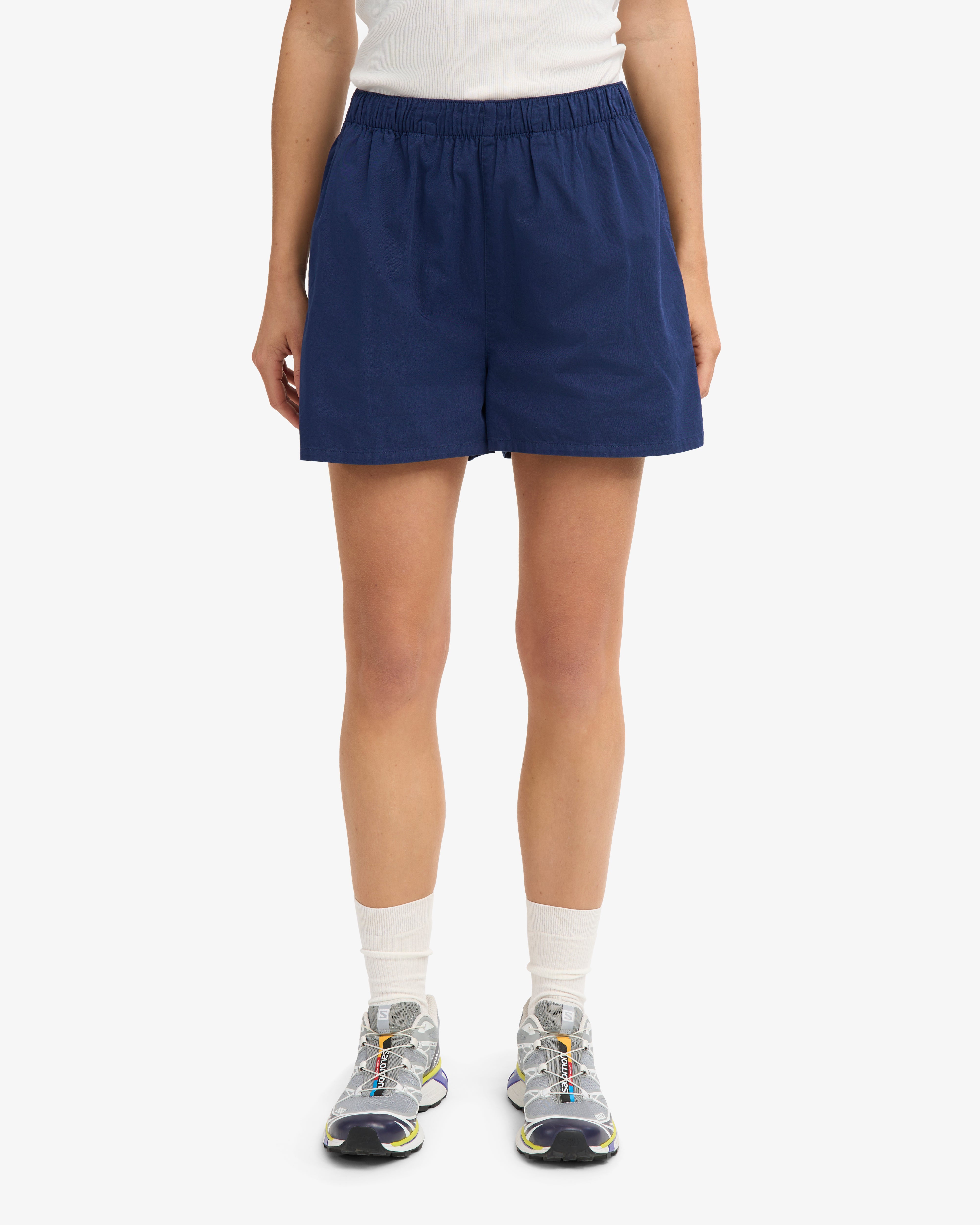 Women Organic Twill Shorts - Marine Blue