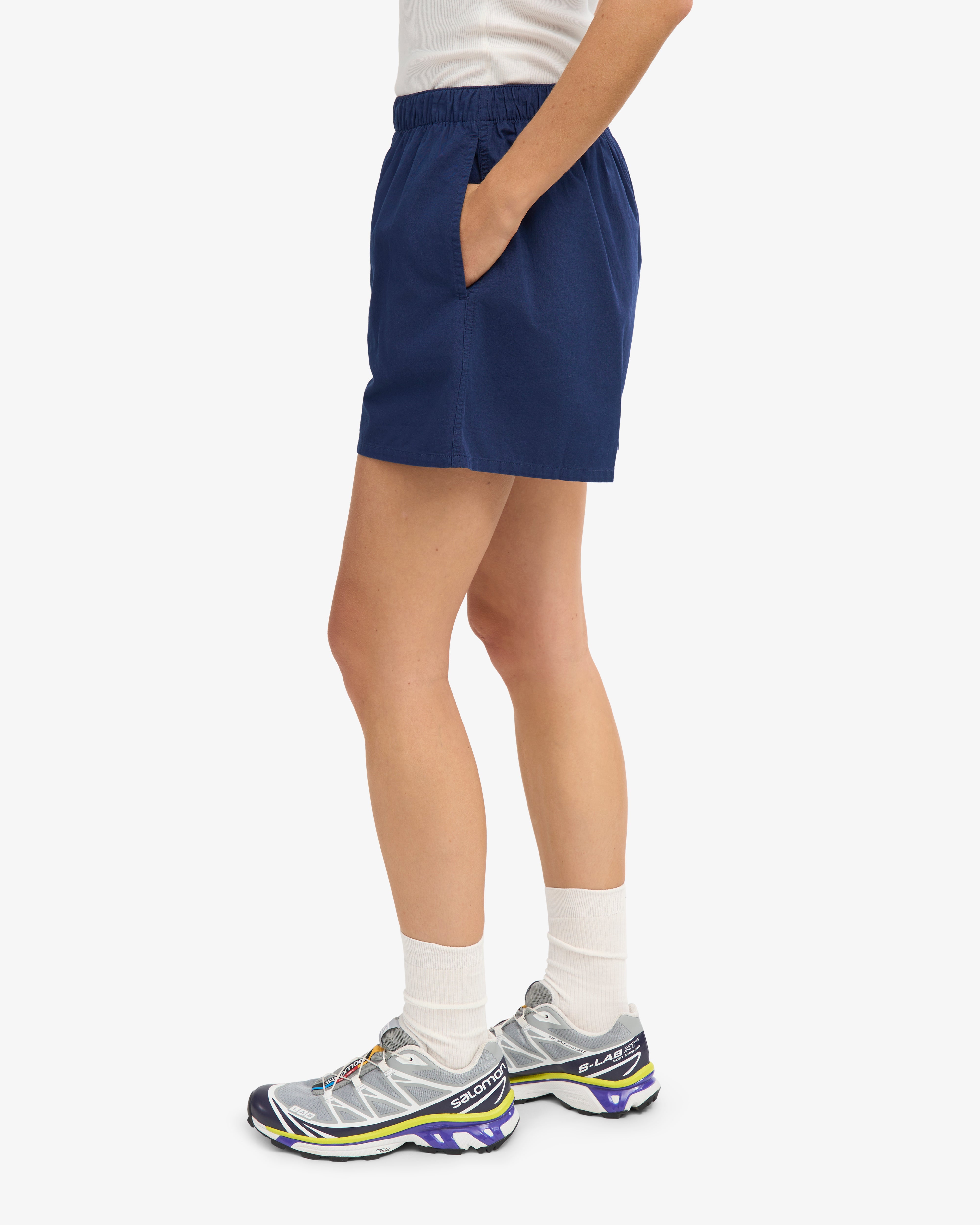 Women Organic Twill Shorts - Marine Blue