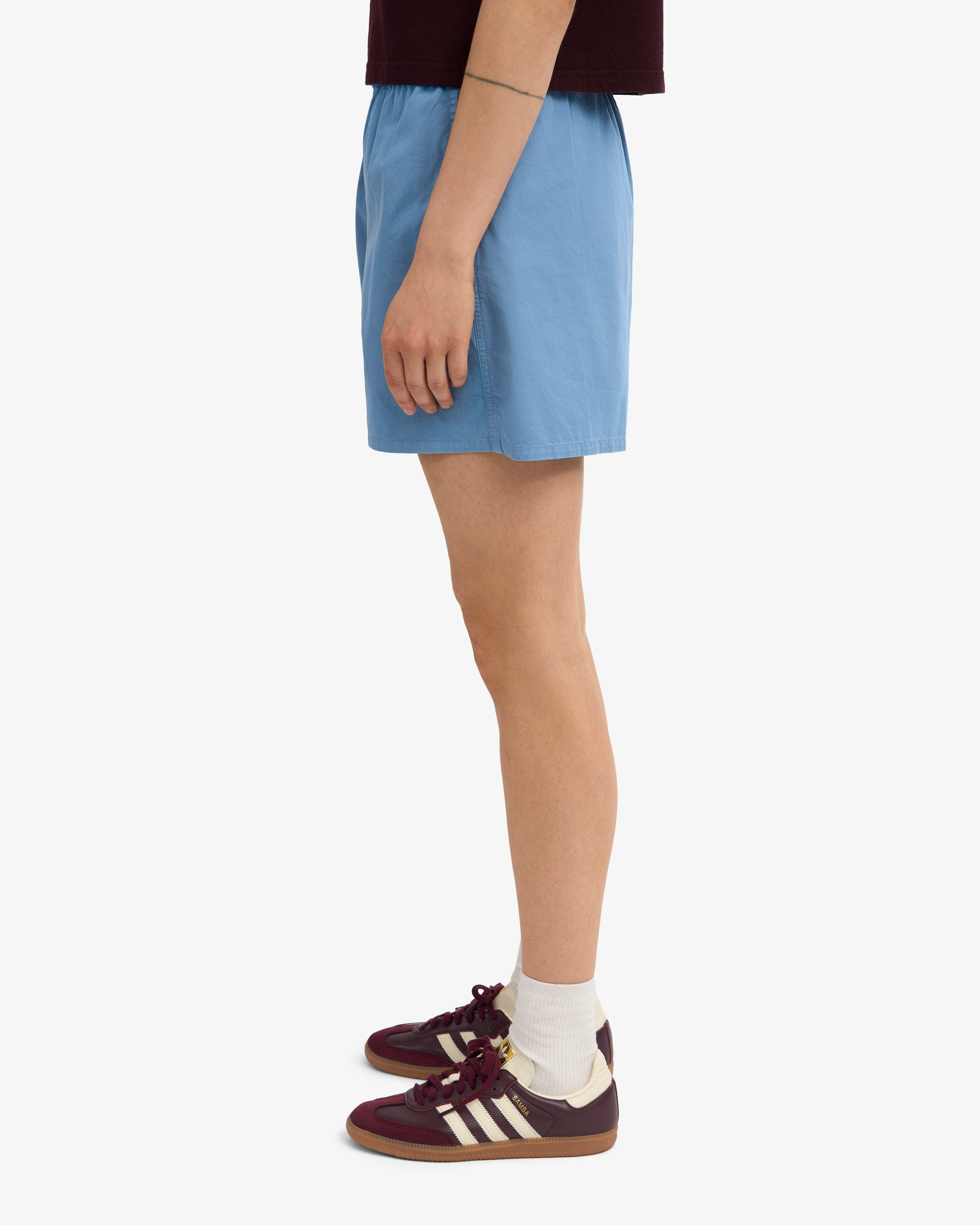 Women Organic Twill Shorts - Seaside Blue