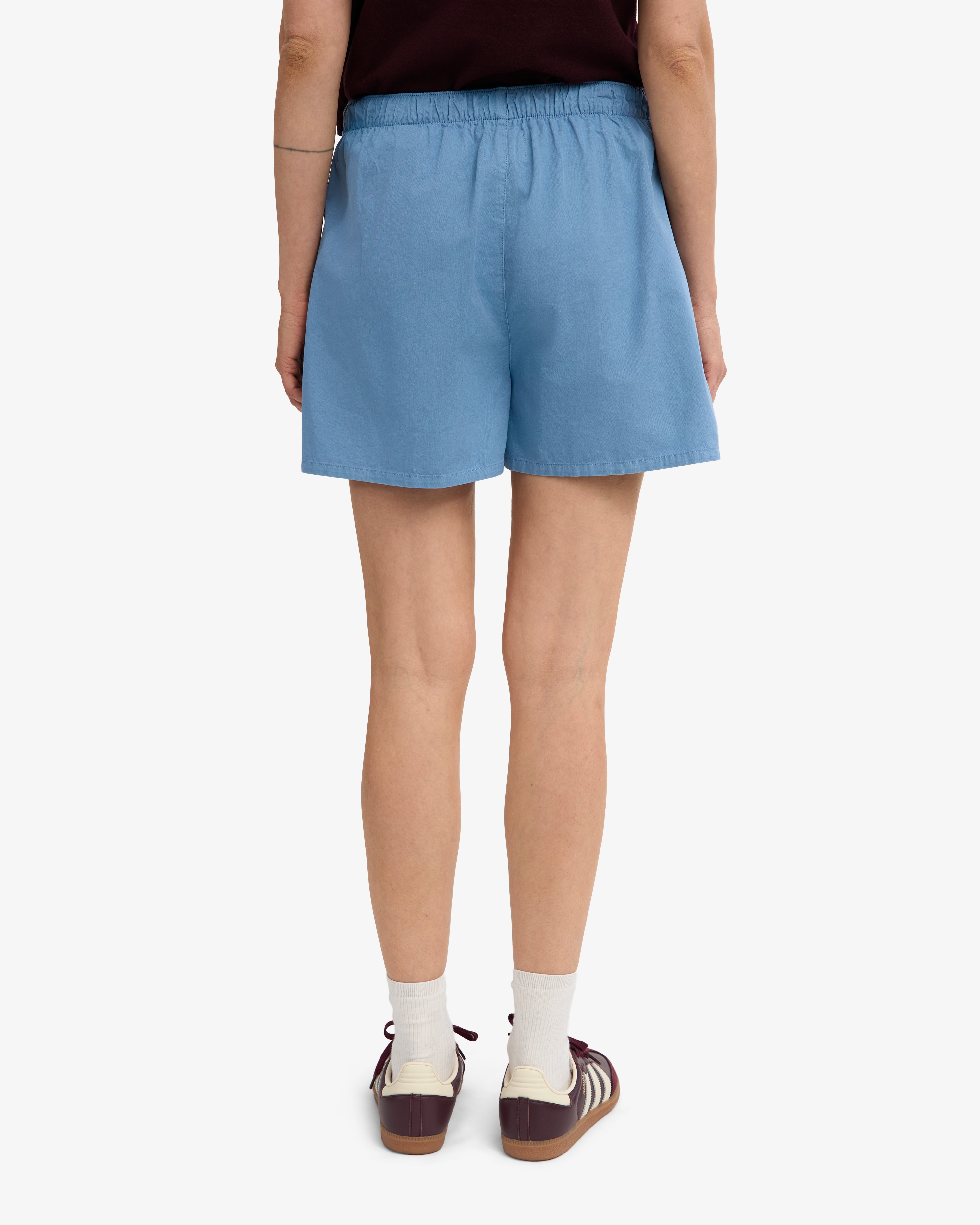 Women Organic Twill Shorts - Seaside Blue