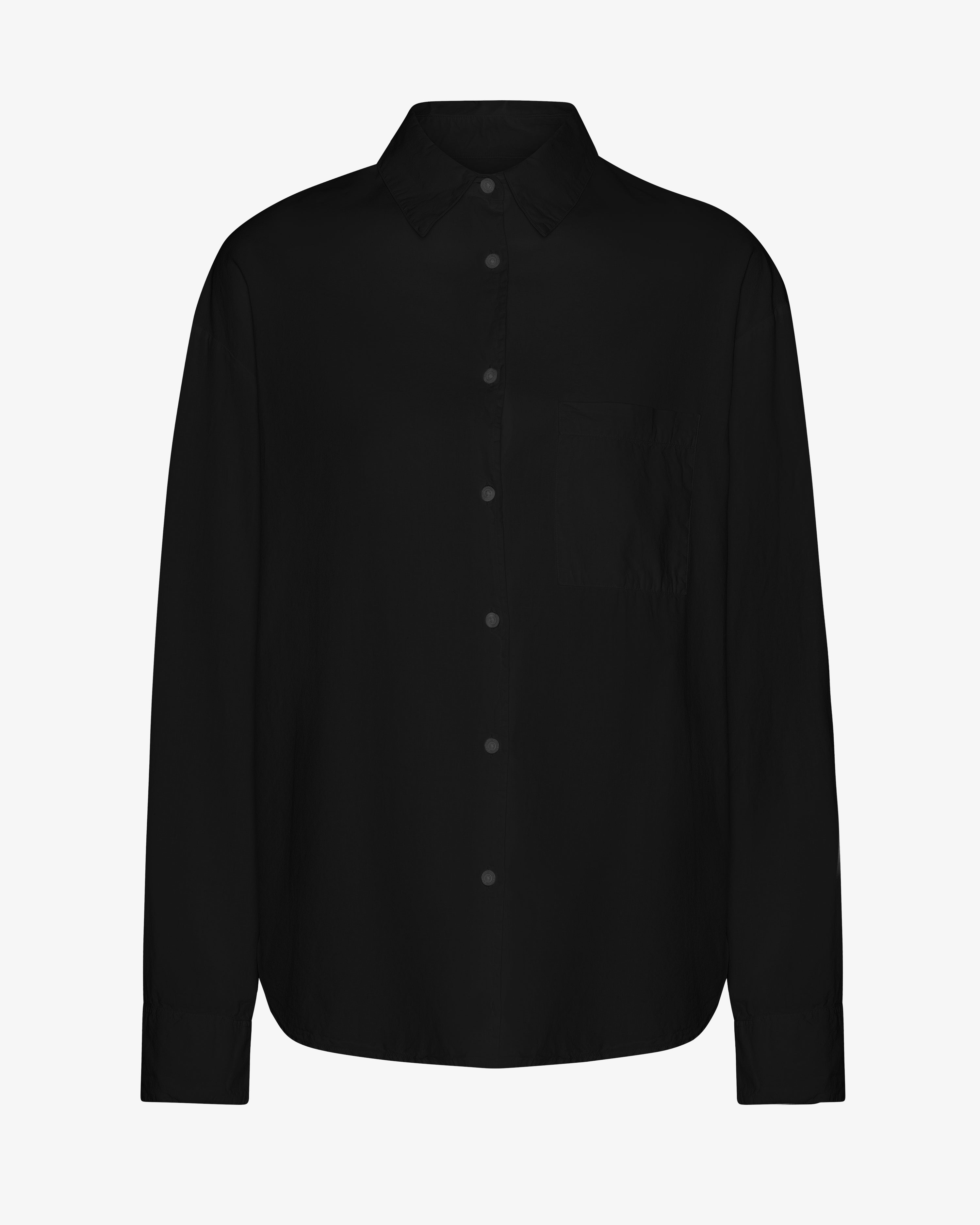 Organic Oversized Shirt - Deep Black