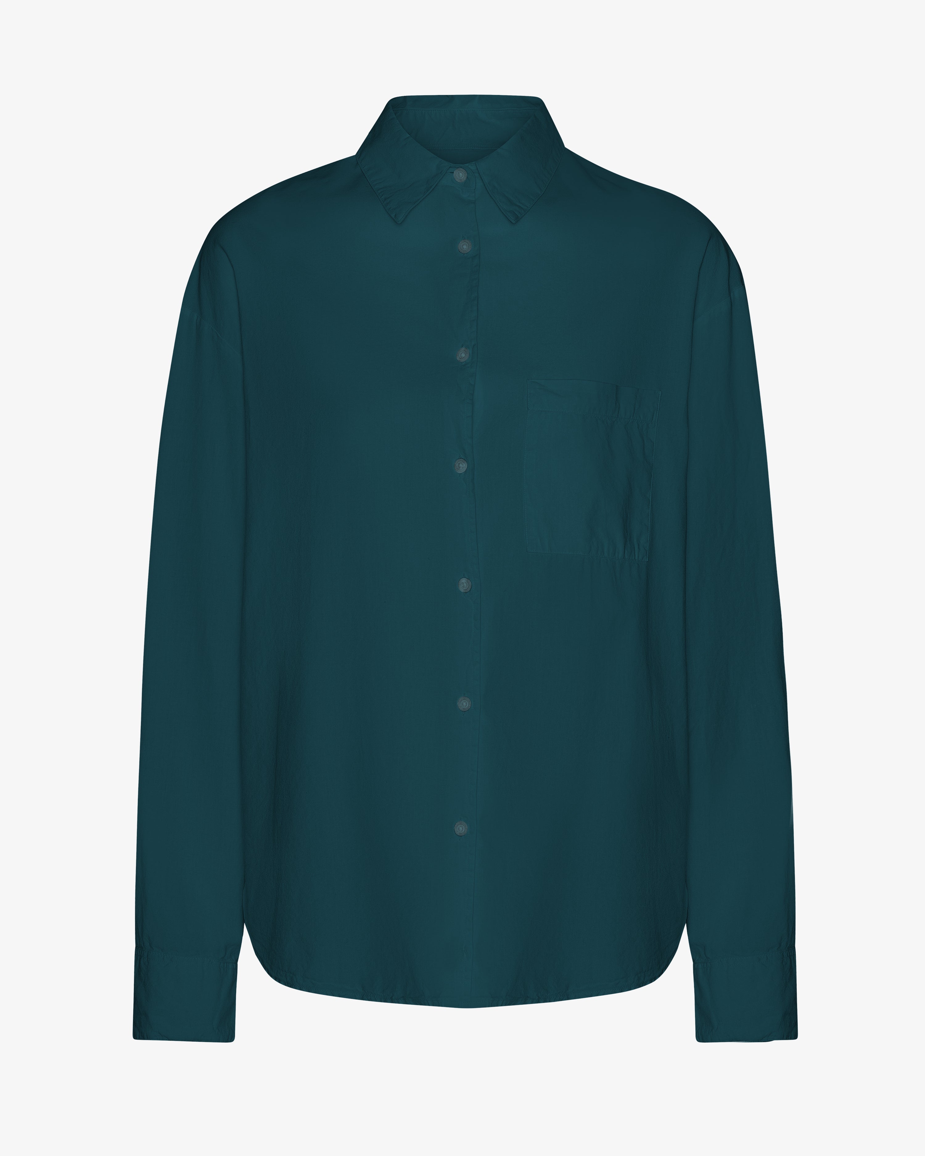 Organic Oversized Shirt - Ocean Green