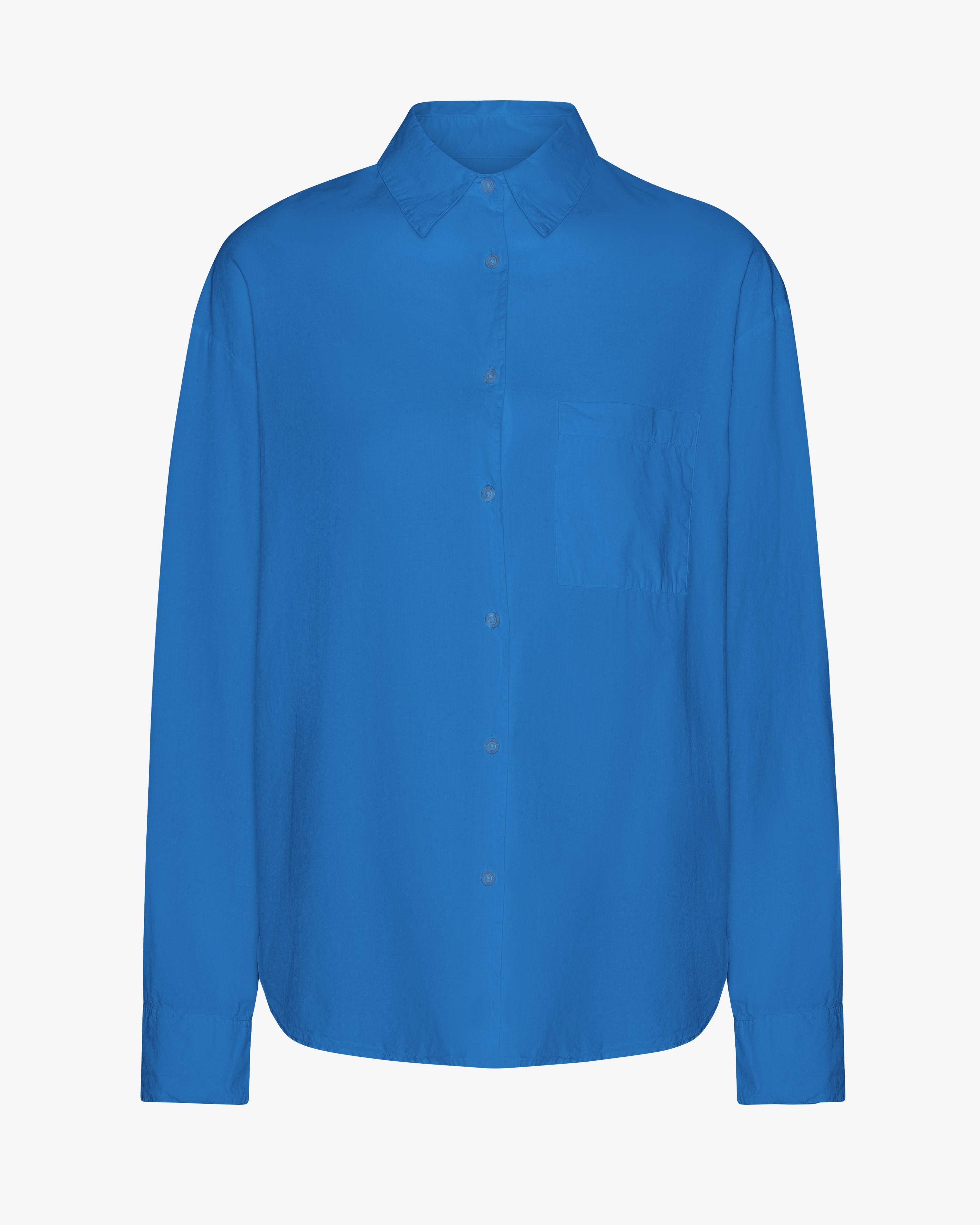 Organic Oversized Shirt - Pacific Blue