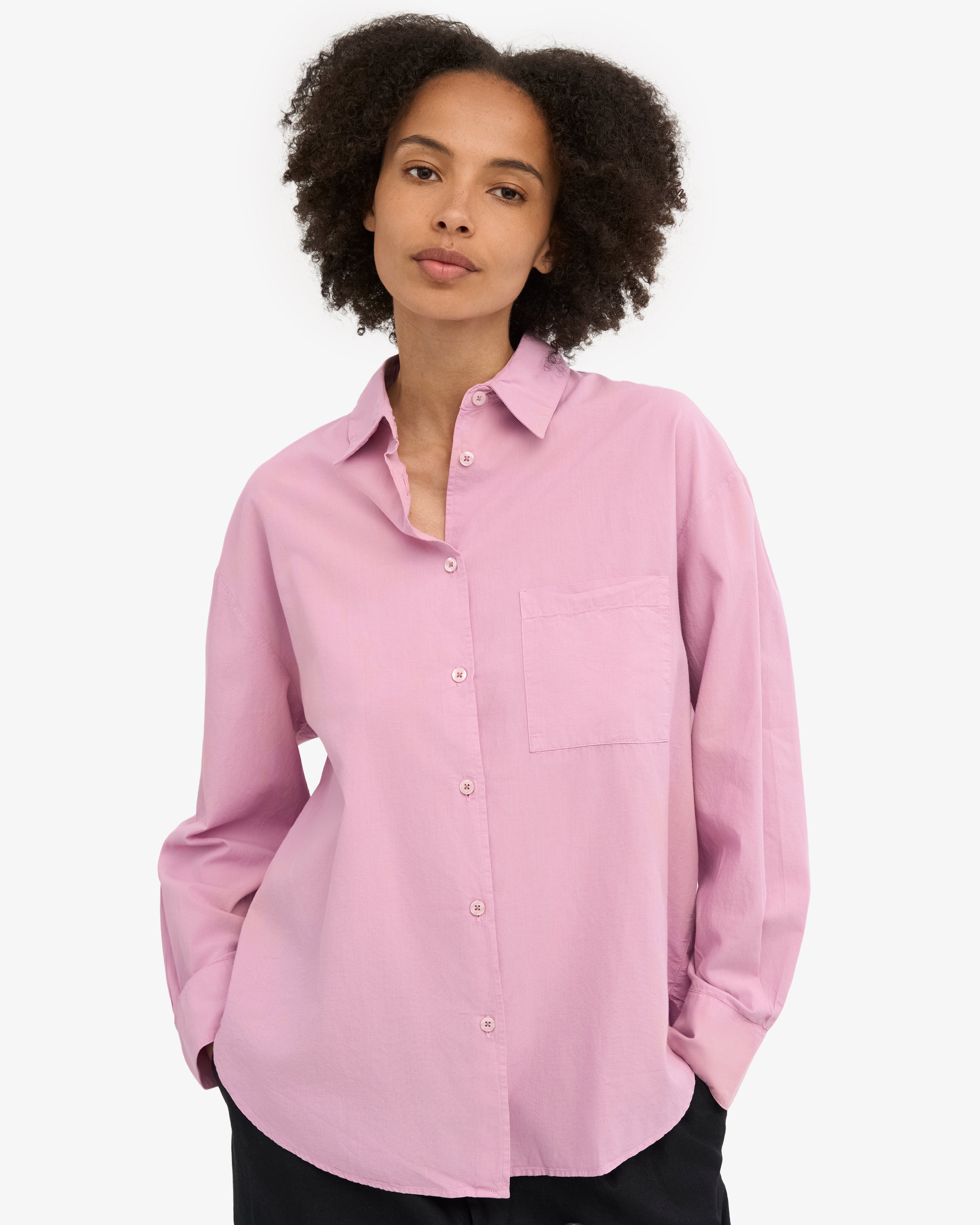 Organic Oversized Shirt - Cherry Blossom