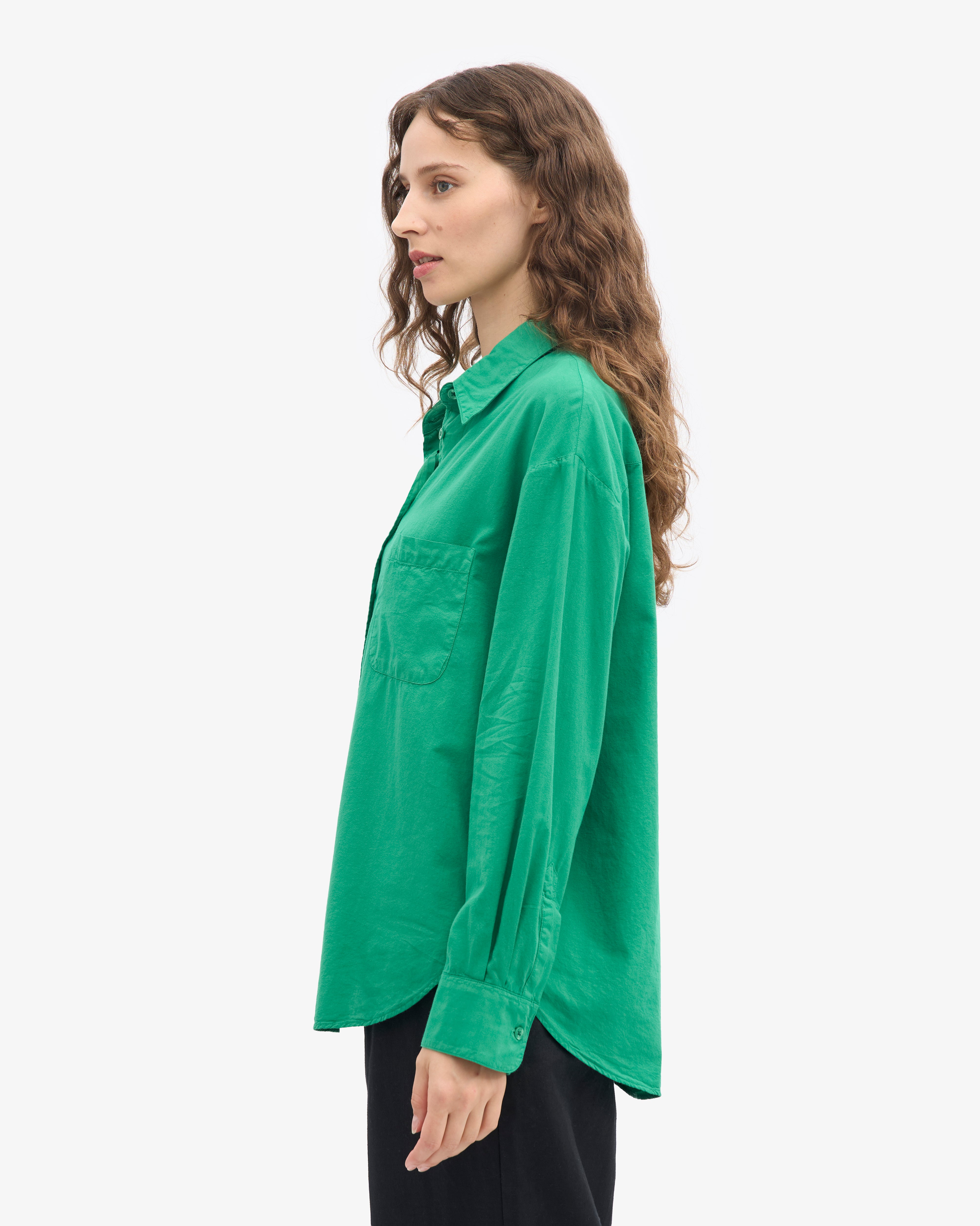 Organic Oversized Shirt - Kelly Green